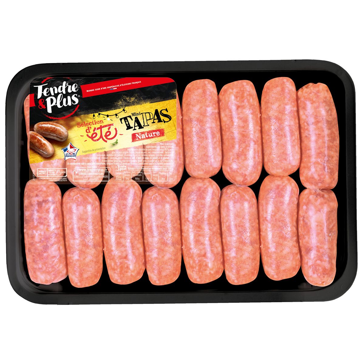 TENDRE & PLUS Mini tapas nature 16 pièces 640g