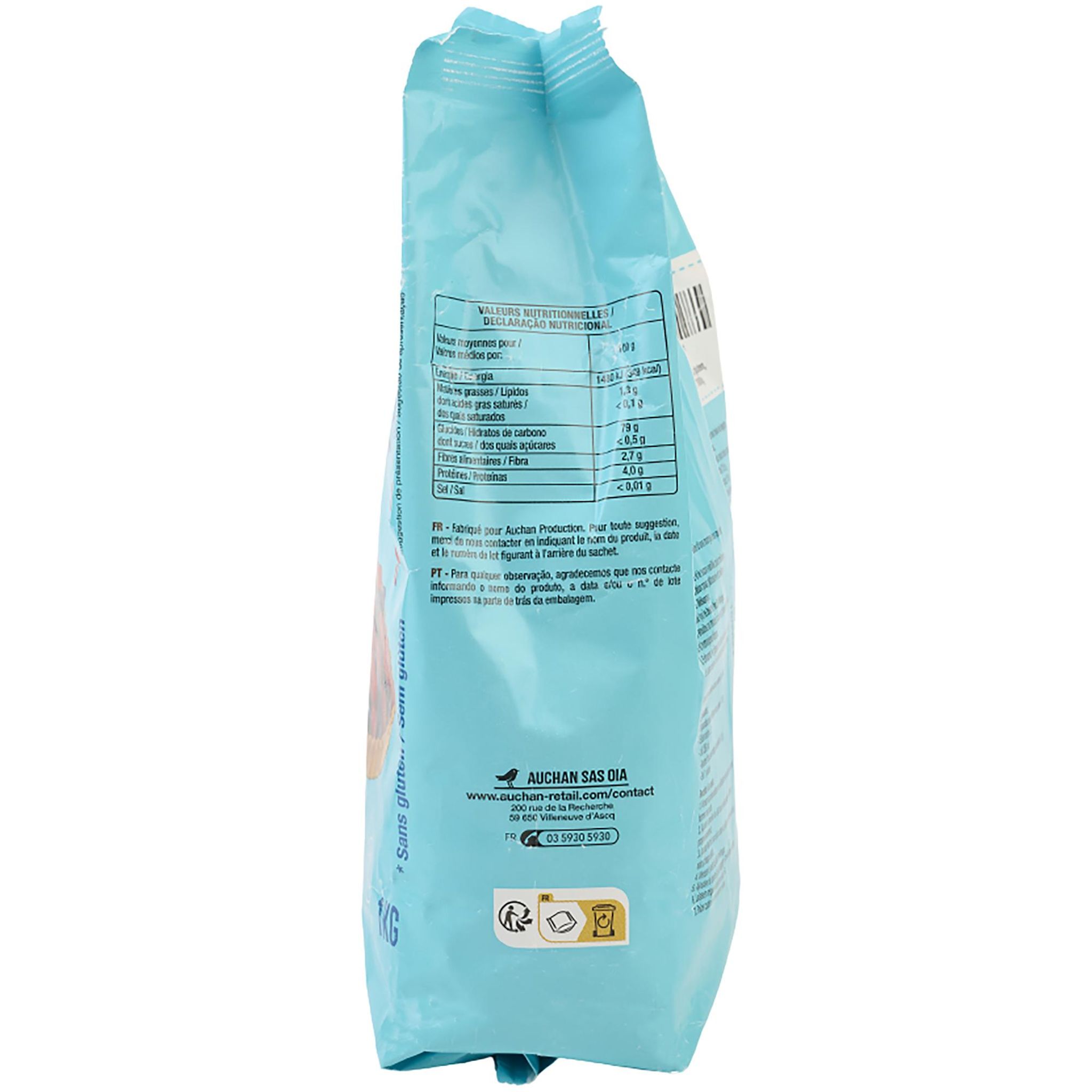 Voir la diapositive 4 : AUCHAN Préparation pour pâtisseries sans gluten 2x500g 1kg