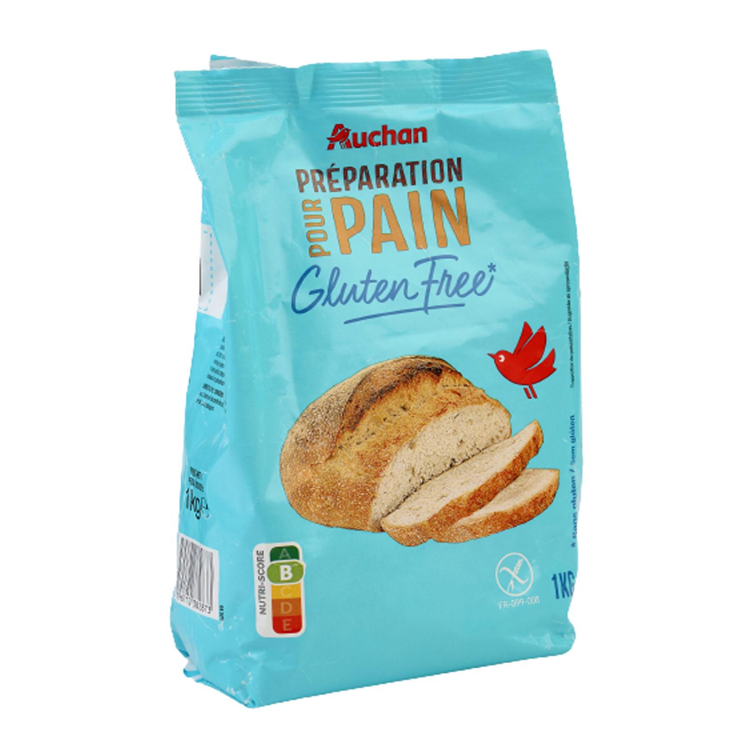 Voir la diapositive 3 : AUCHAN Préparation pour pain sans gluten 1kg