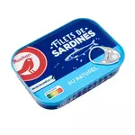 AUCHAN Filets de sardines au naturel 70g
