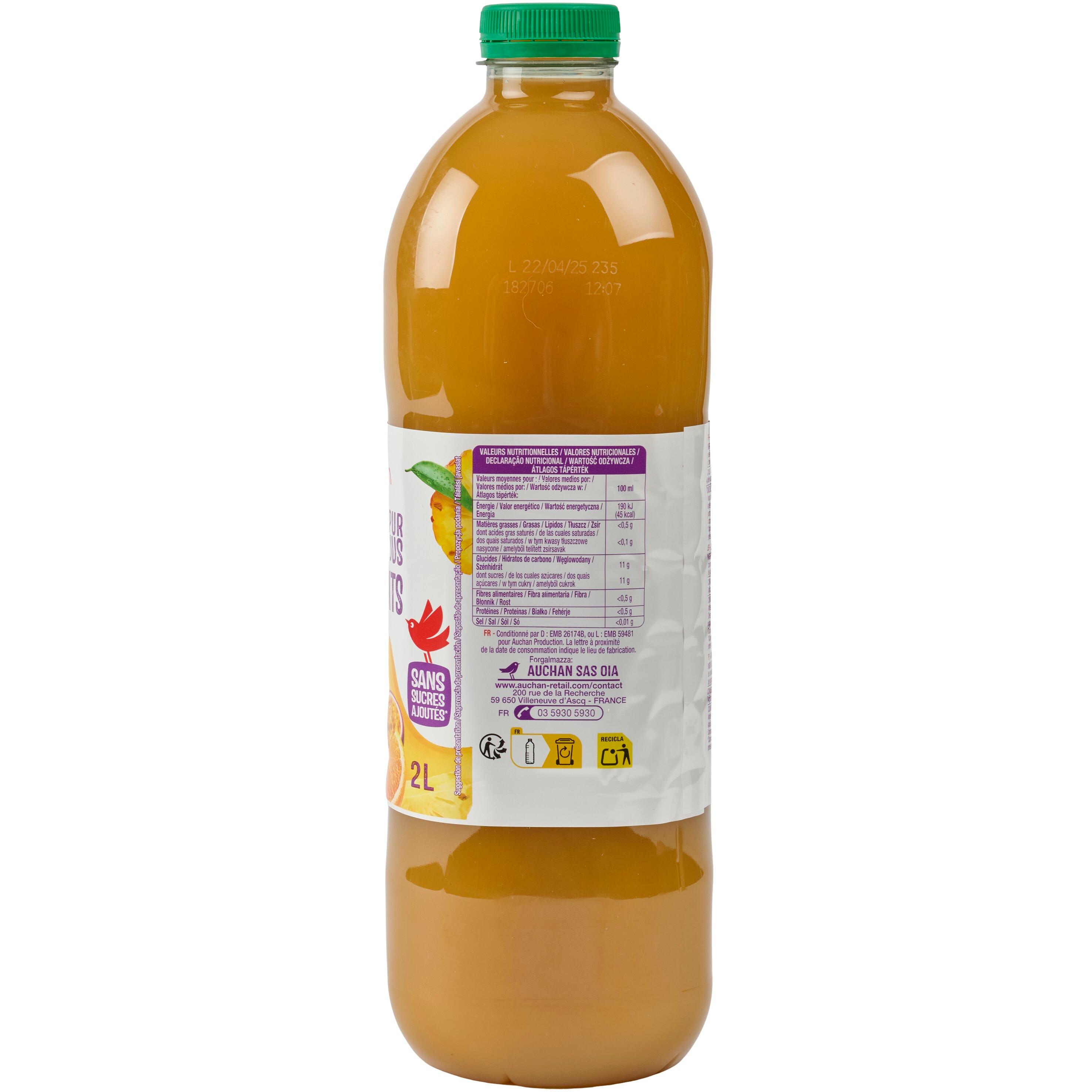 Voir la diapositive 3 : AUCHAN Pur jus multifruits 2l