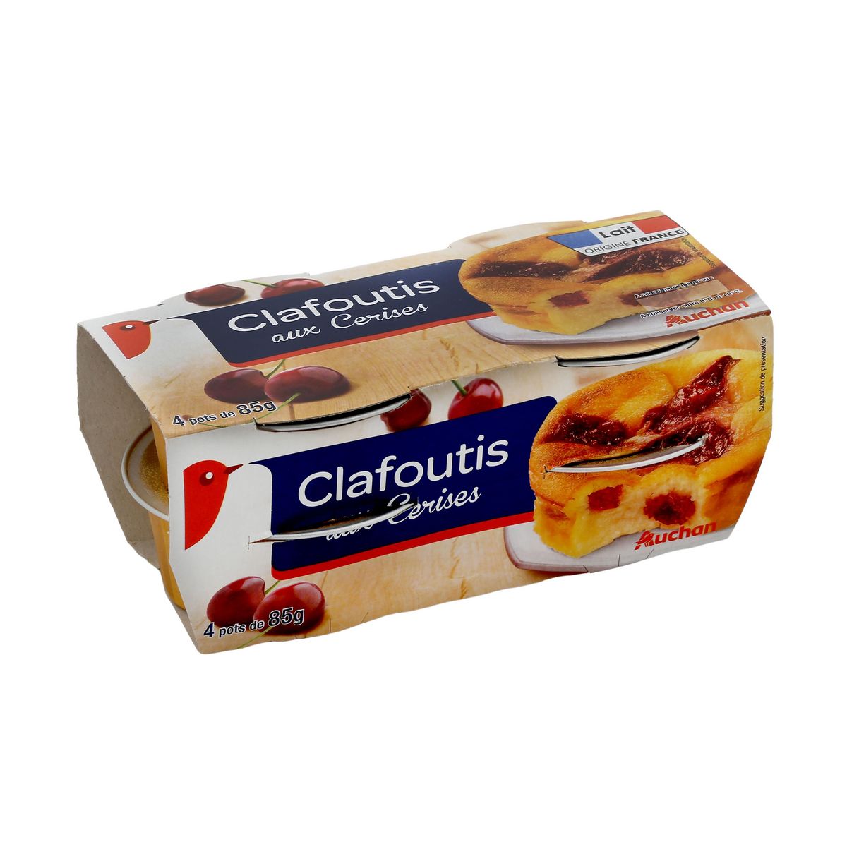 AUCHAN Clafoutis aux cerises 4x85g