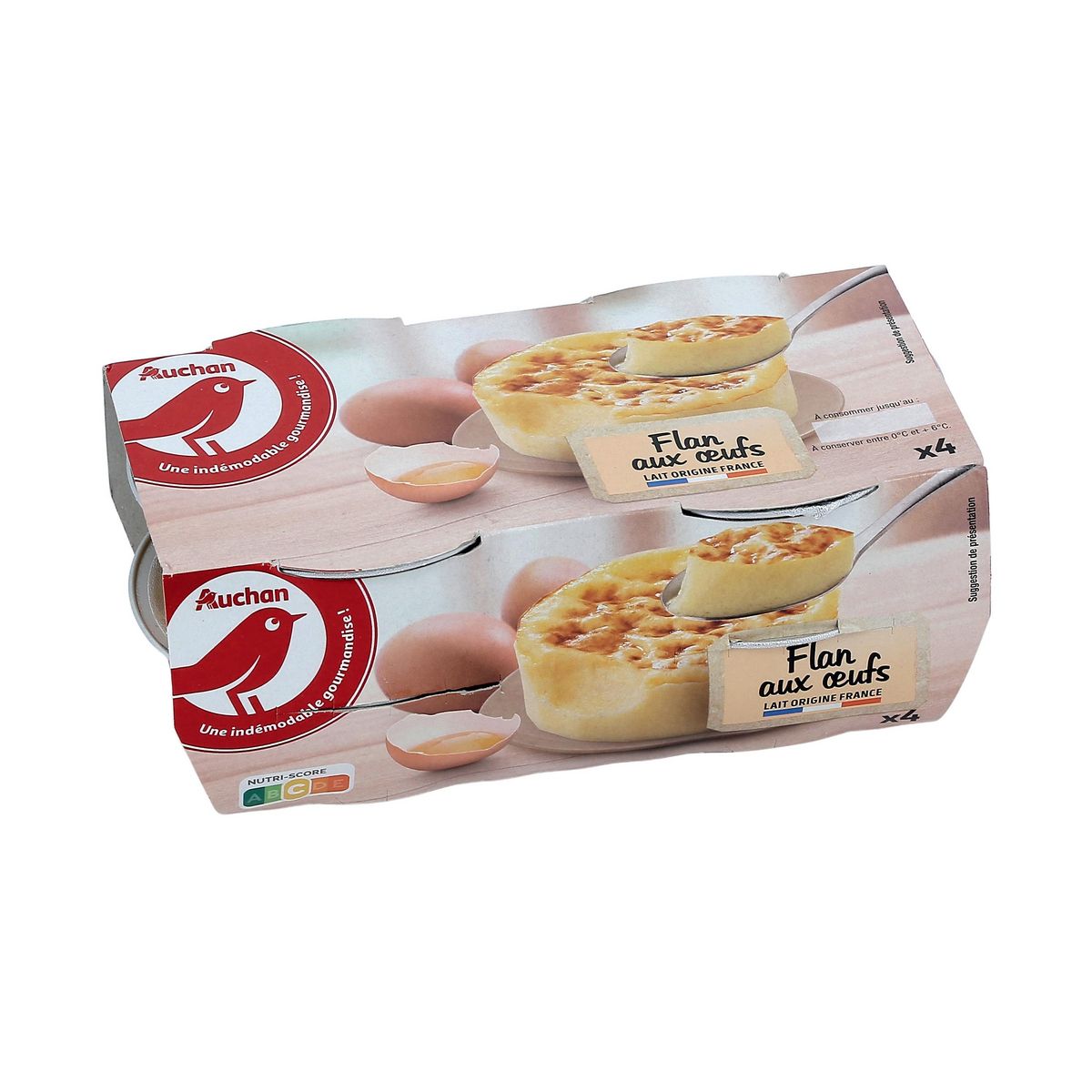 AUCHAN Flan aux œufs 4x100g