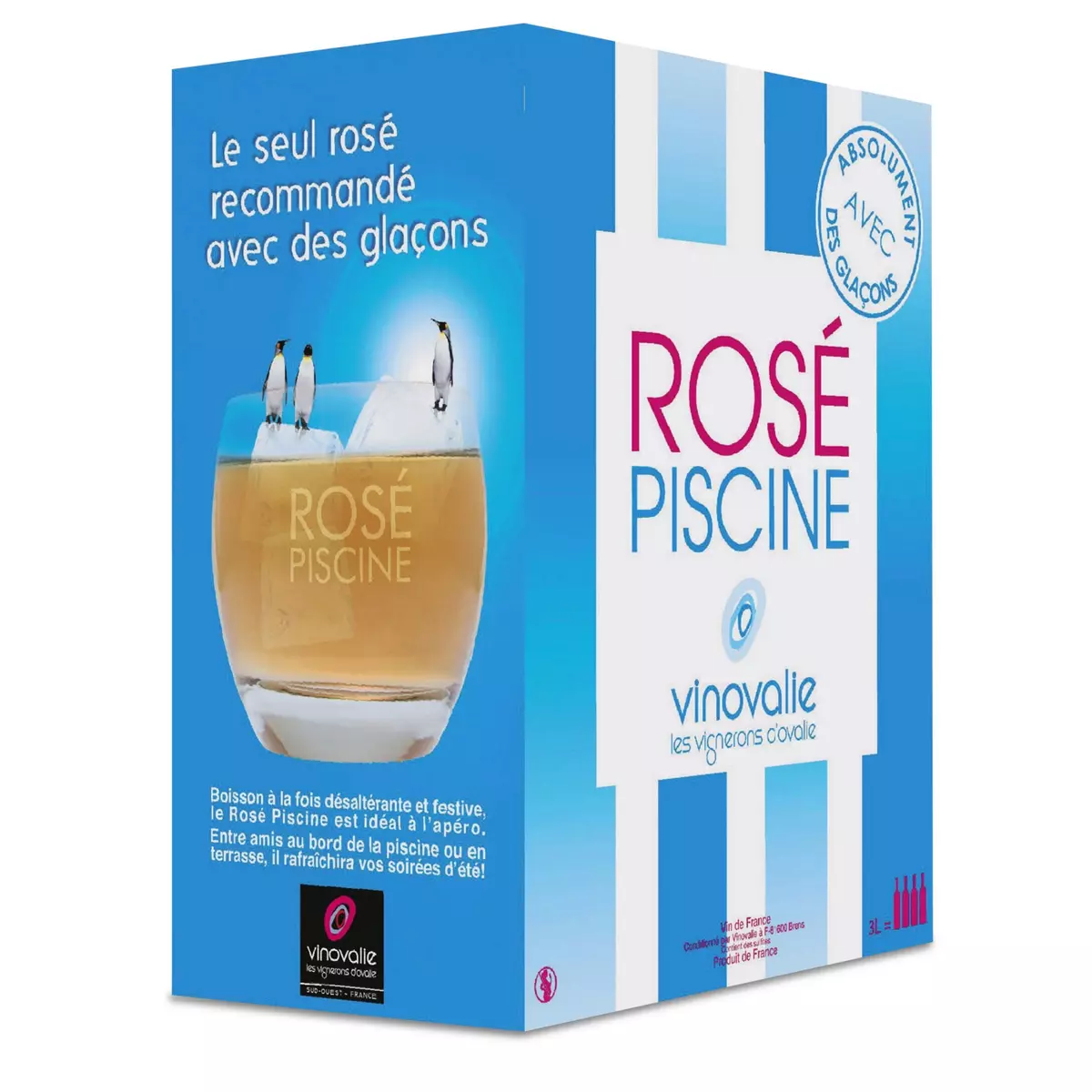 Vin de France Rosé Piscine rosé bib bib 3l