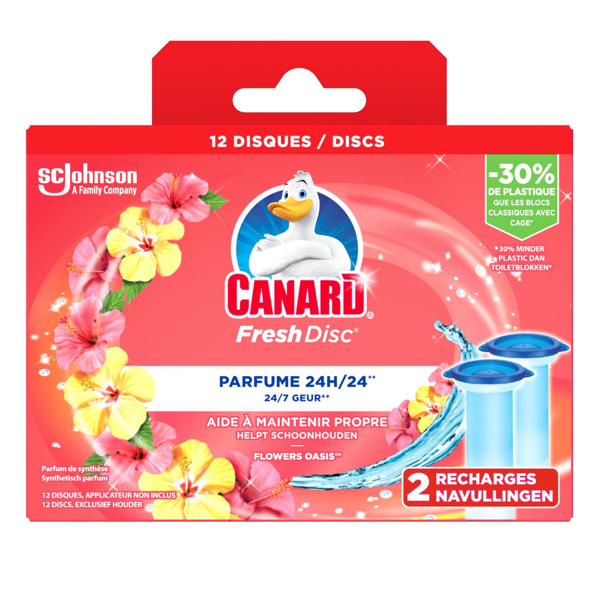 CANARD Fresh Disc disques WC flower oasis 12 disques