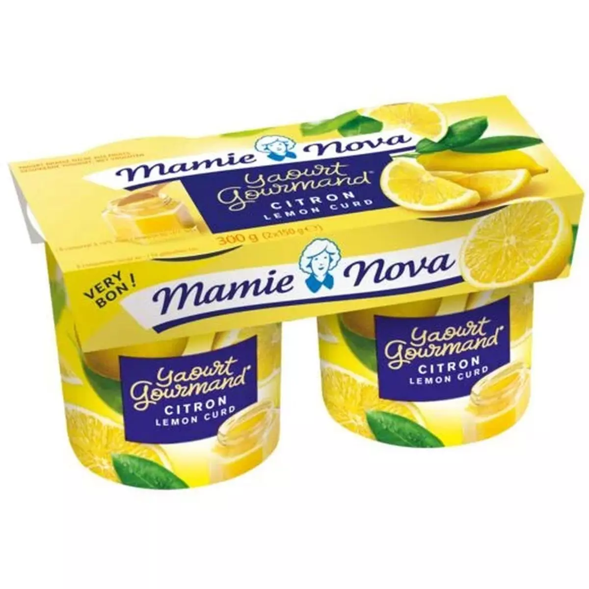 MAMIE NOVA Yaourt gourmand au citron 2x150g