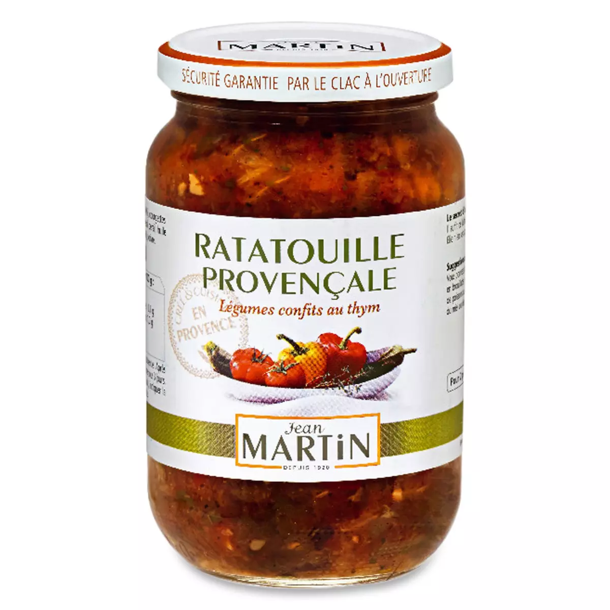JEAN MARTIN Ratatouille provençale légumes confits au thym 350g