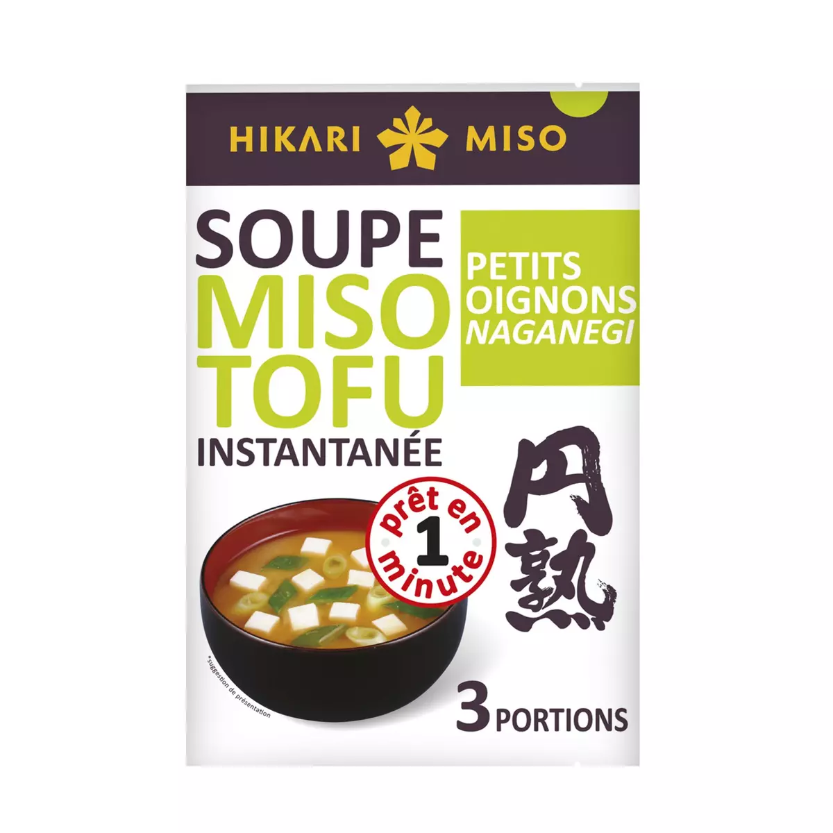 HIKARI Soupe miso tofu instantanée aux petits oignons 58g
