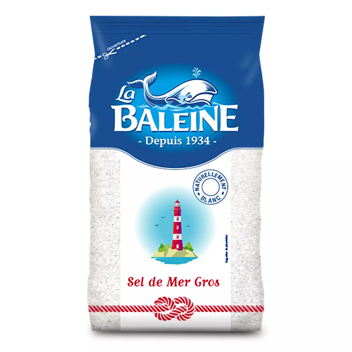 LA BALEINE Gros sel de méditerranée 800g