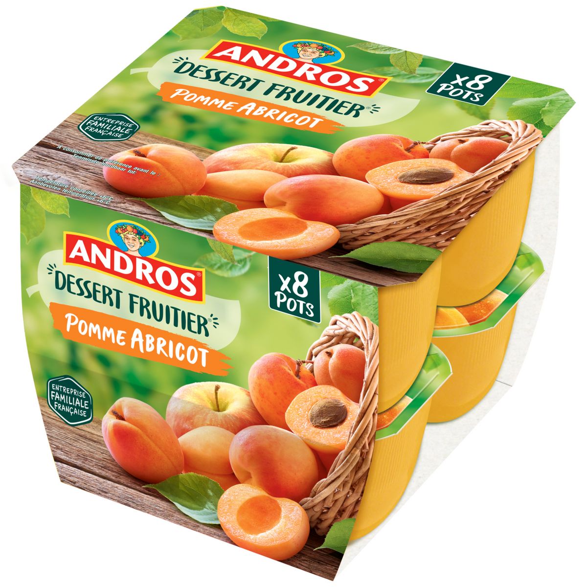 ANDROS Spécialité pomme abricot 8x100g