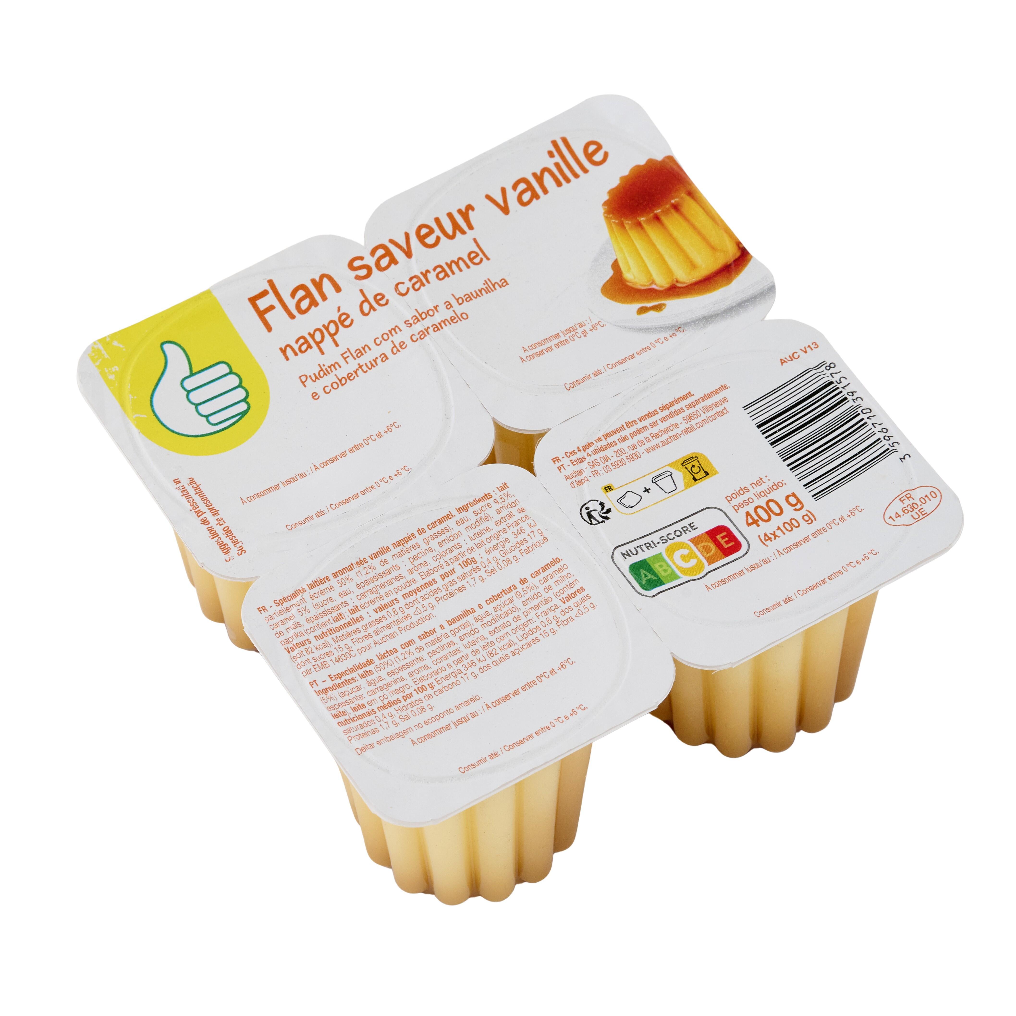 Voir la diapositive 2 : POUCE Flan nappé au caramel 4x100g