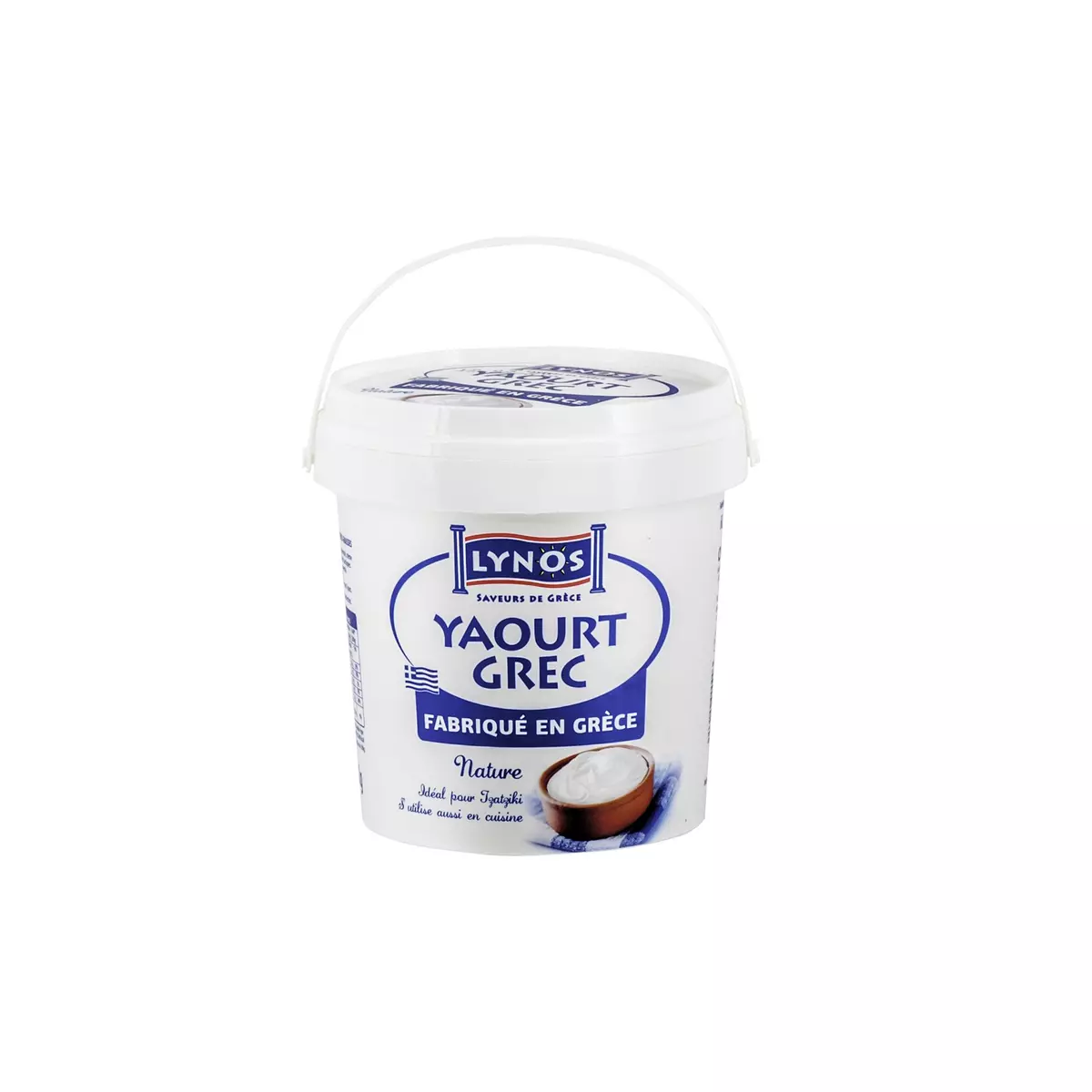 LYNOS Yaourt grec au lait de vache nature 1kg