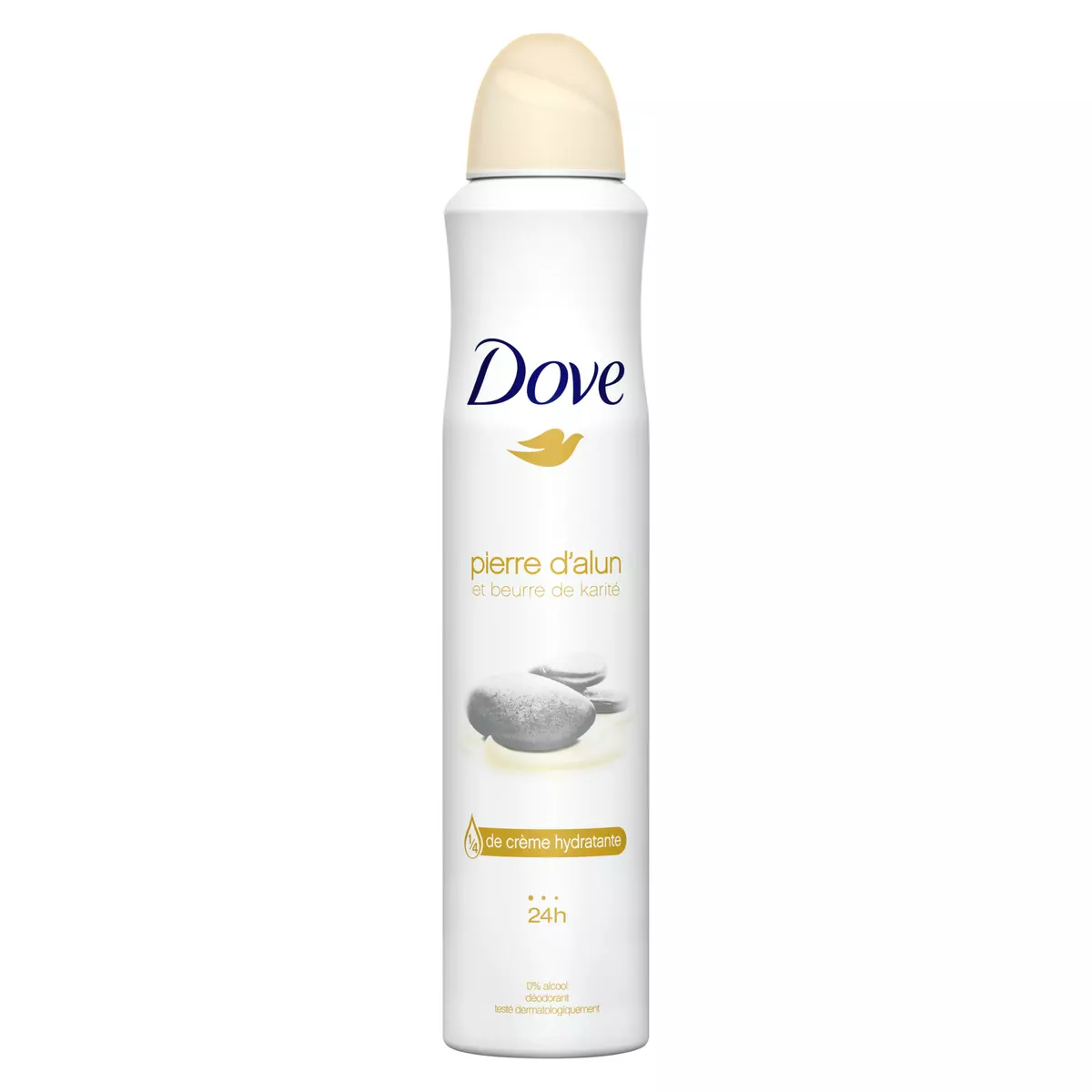 DOVE 0% Déodorant femme spray antibactérien pierre d'alun et beurre de karité 200ml