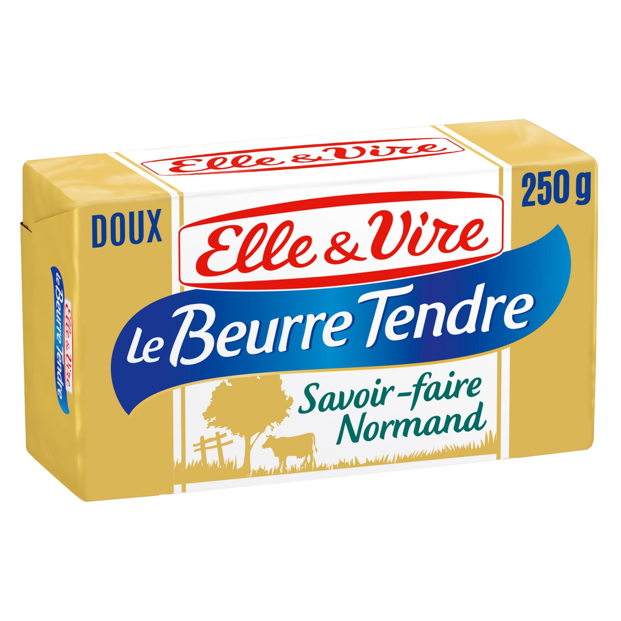 Voir la diapositive 2 : ELLE & VIRE Beurre tendre doux 82%MG 250g