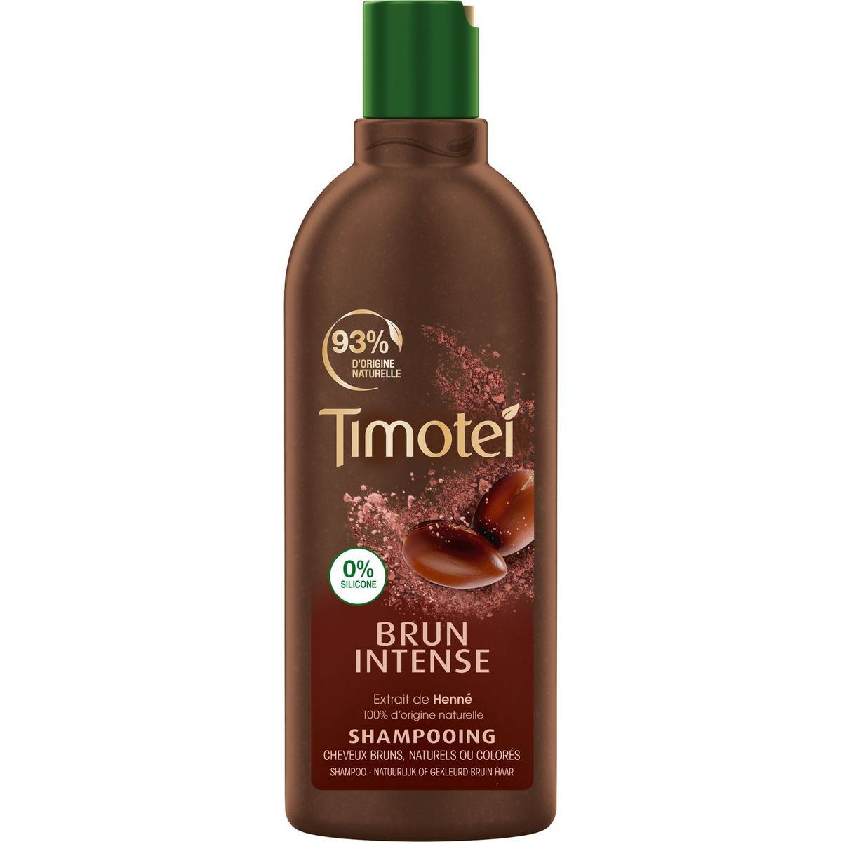 TIMOTEI Shampooing brun intense henné cheveux bruns 300ml