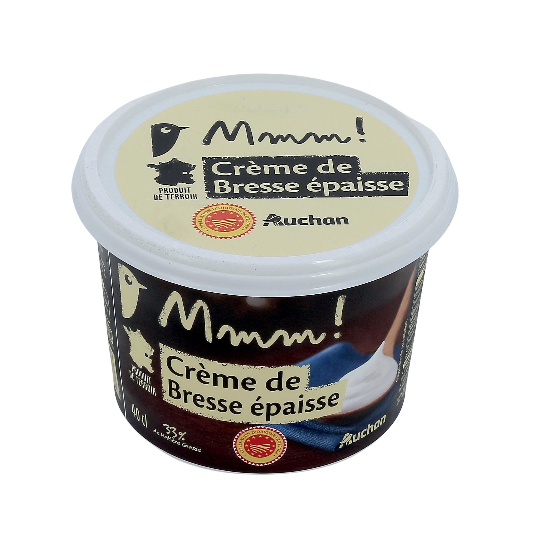 Voir la diapositive 2 : AUCHAN TERROIR Crème fraîche AOP 36%MG 40cl