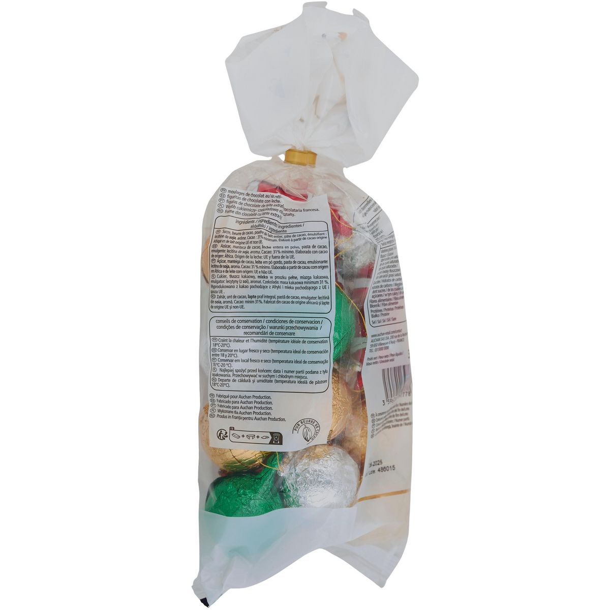 VENDOME Moulages Père Noël et boules de Noël en chocolat 300g