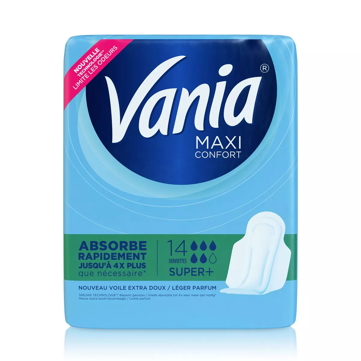 VANIA Maxi Confort serviettes hygiéniques avec ailettes super+ 14 serviettes