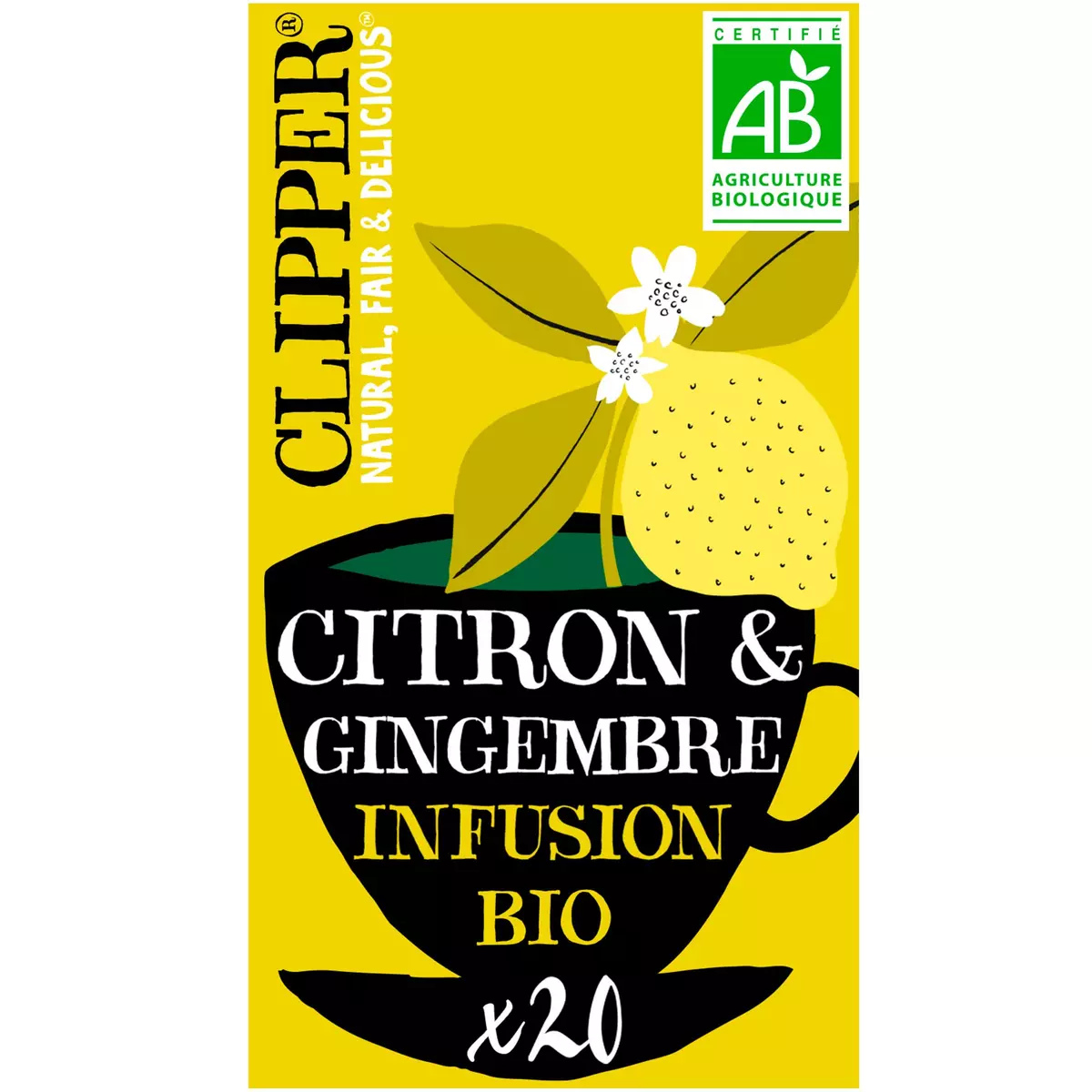 Boisson Gingembre & Citron Bio - 12 x 52ml