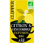 CLIPPER Infusion bio citron et gingembre 20 sachets 50g
