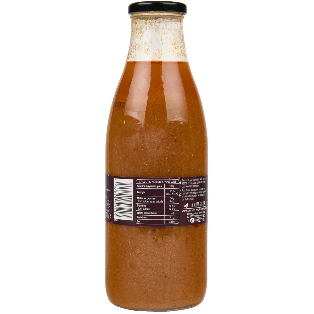 AUCHAN TERROIR Soupe de poissons recette méditerranéenne 4 personnes 970g