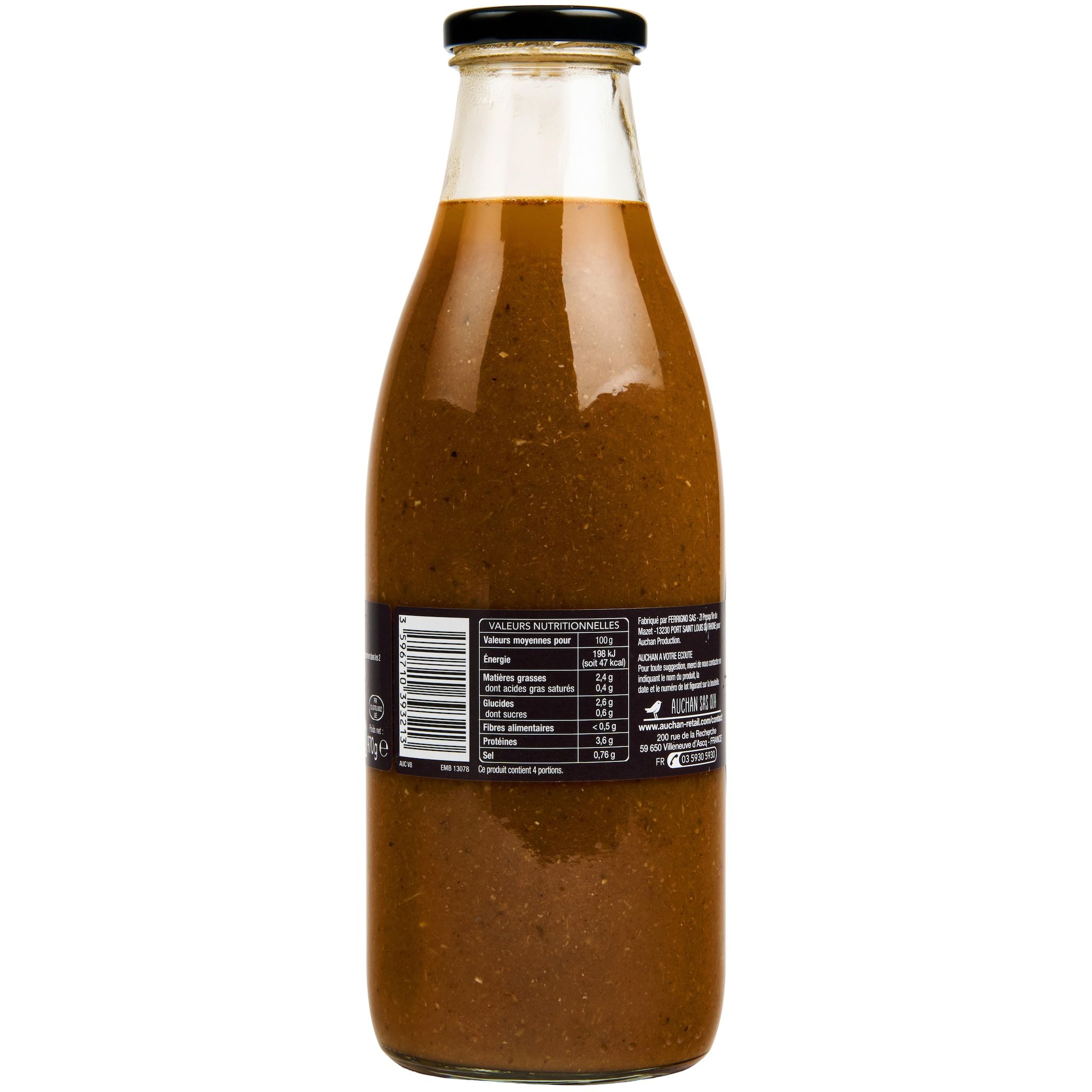 Voir la diapositive 5 : AUCHAN TERROIR Soupe de poissons recette méditerranéenne 4 personnes 970g