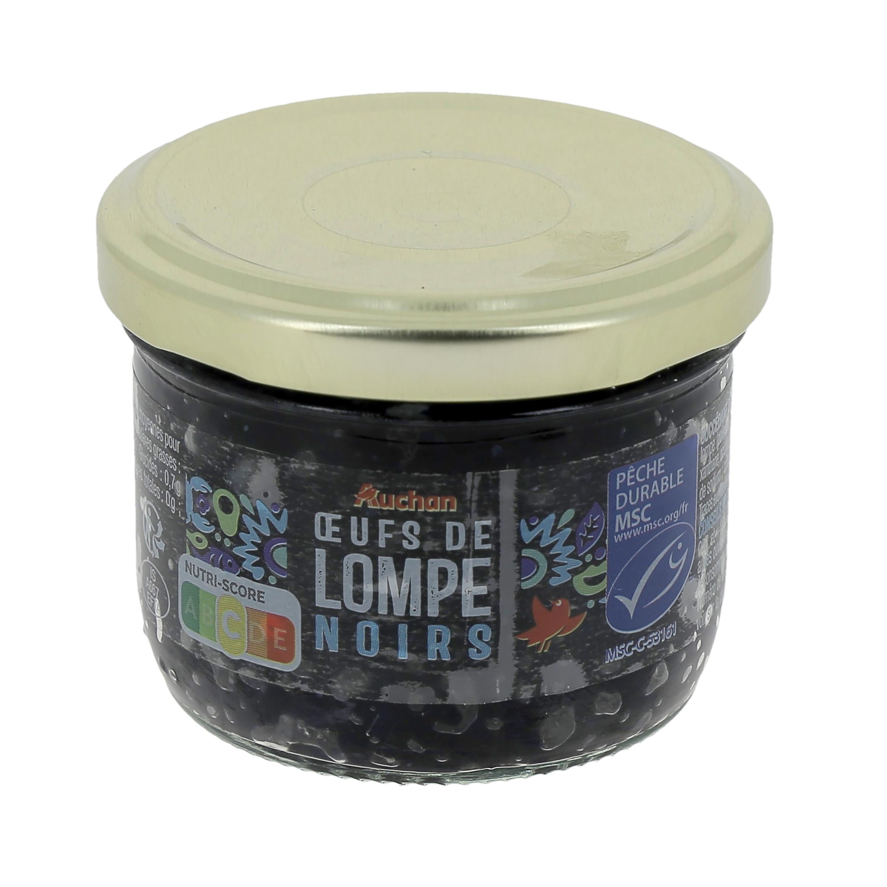 Voir la diapositive 3 : AUCHAN Oeufs de lompe noirs 100g
