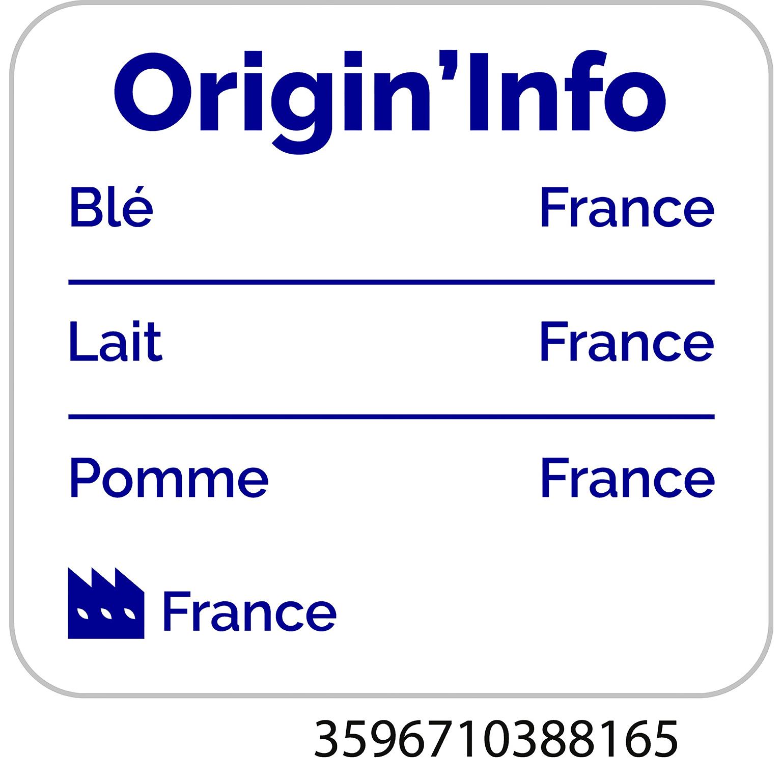 Voir la diapositive 2 : AUCHAN TERROIR Biscuits sablés normands aux pommes et crème d'Isigny, sachets fraîcheur 4x4 biscuits 150g