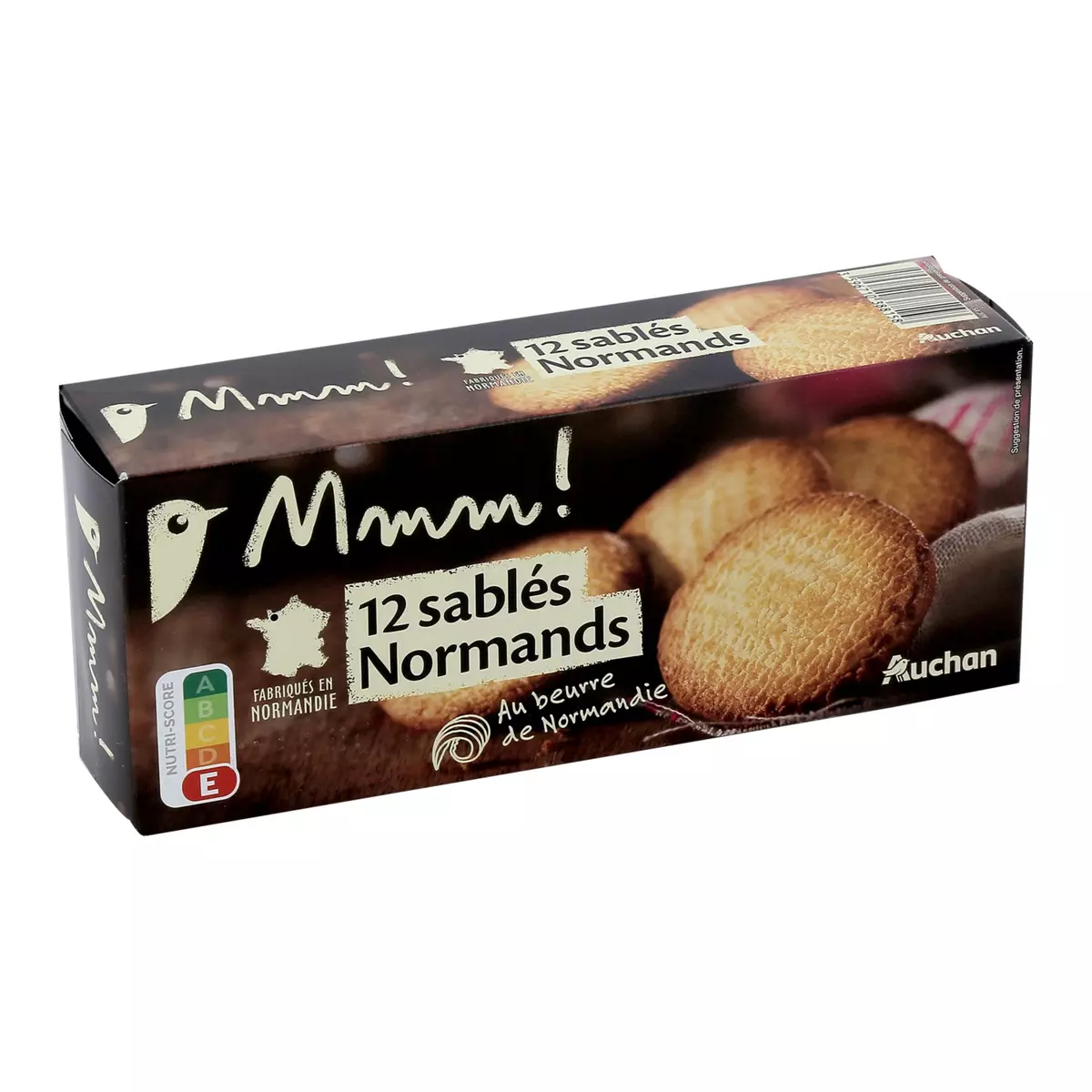 AUCHAN TERROIR Biscuits sablés normands au beurre de Normandie 12 biscuits 175g