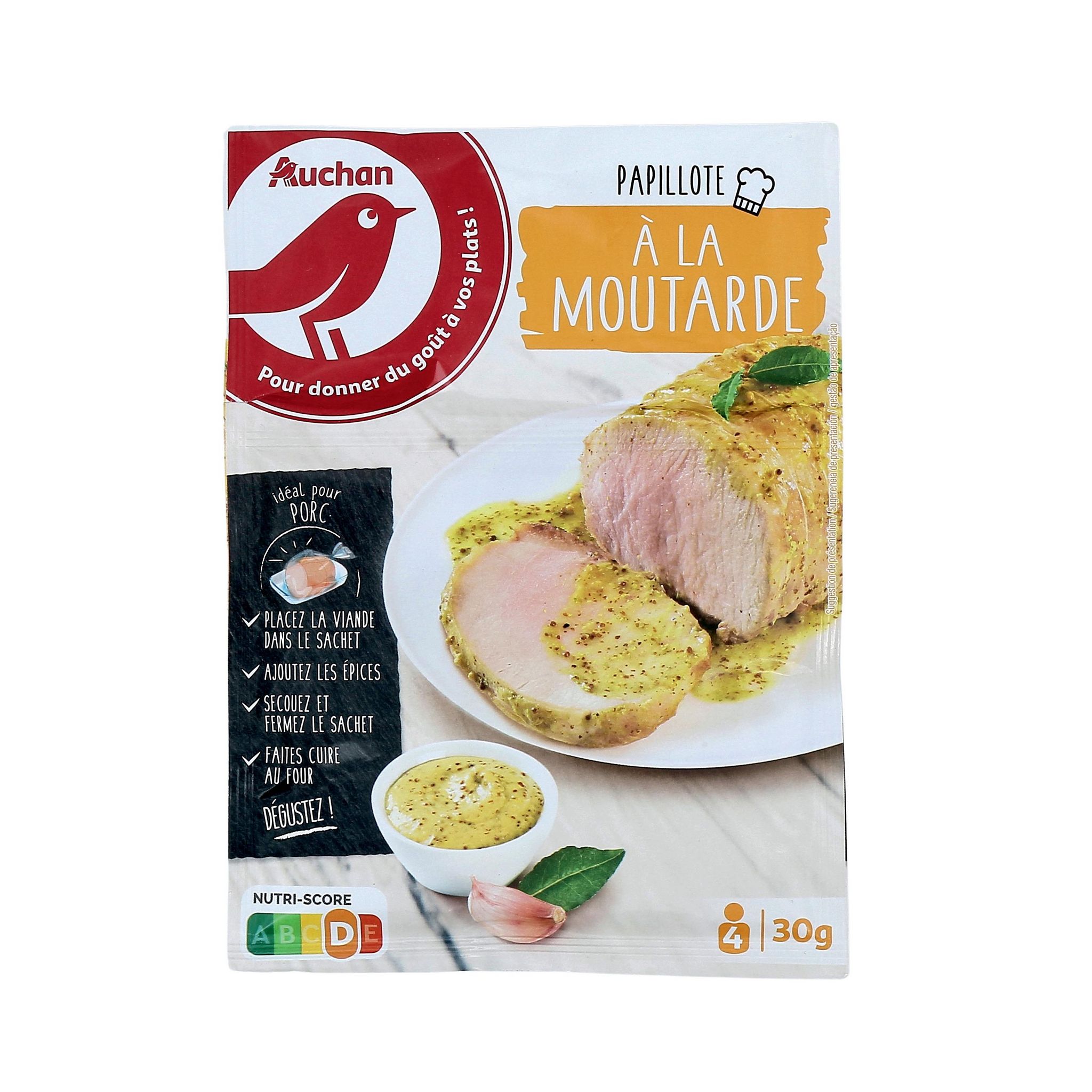 Voir la diapositive 2 : AUCHAN Papillote à la moutarde 30g