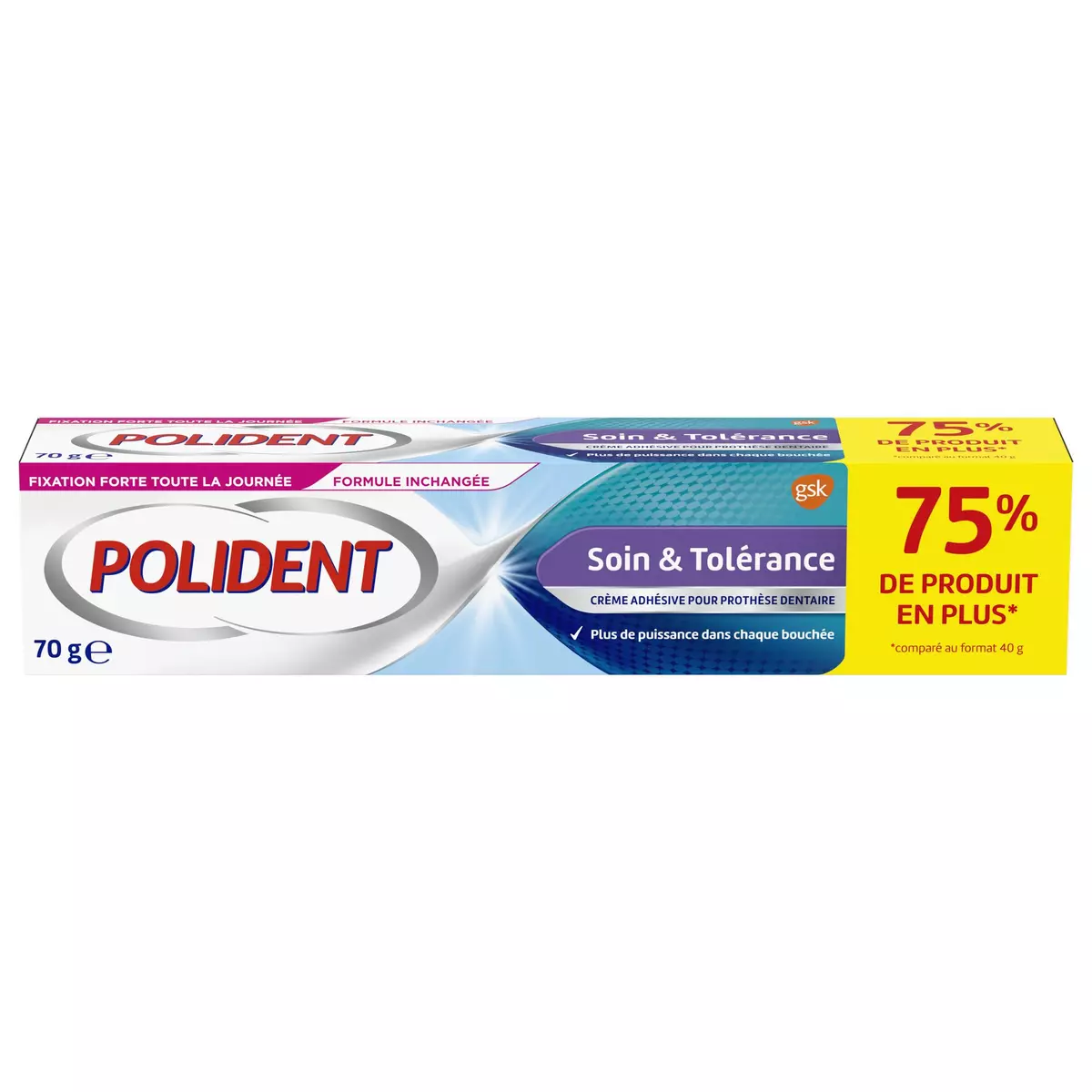 POLIDENT Crème fixative hypoallergénique anti-particules 70g