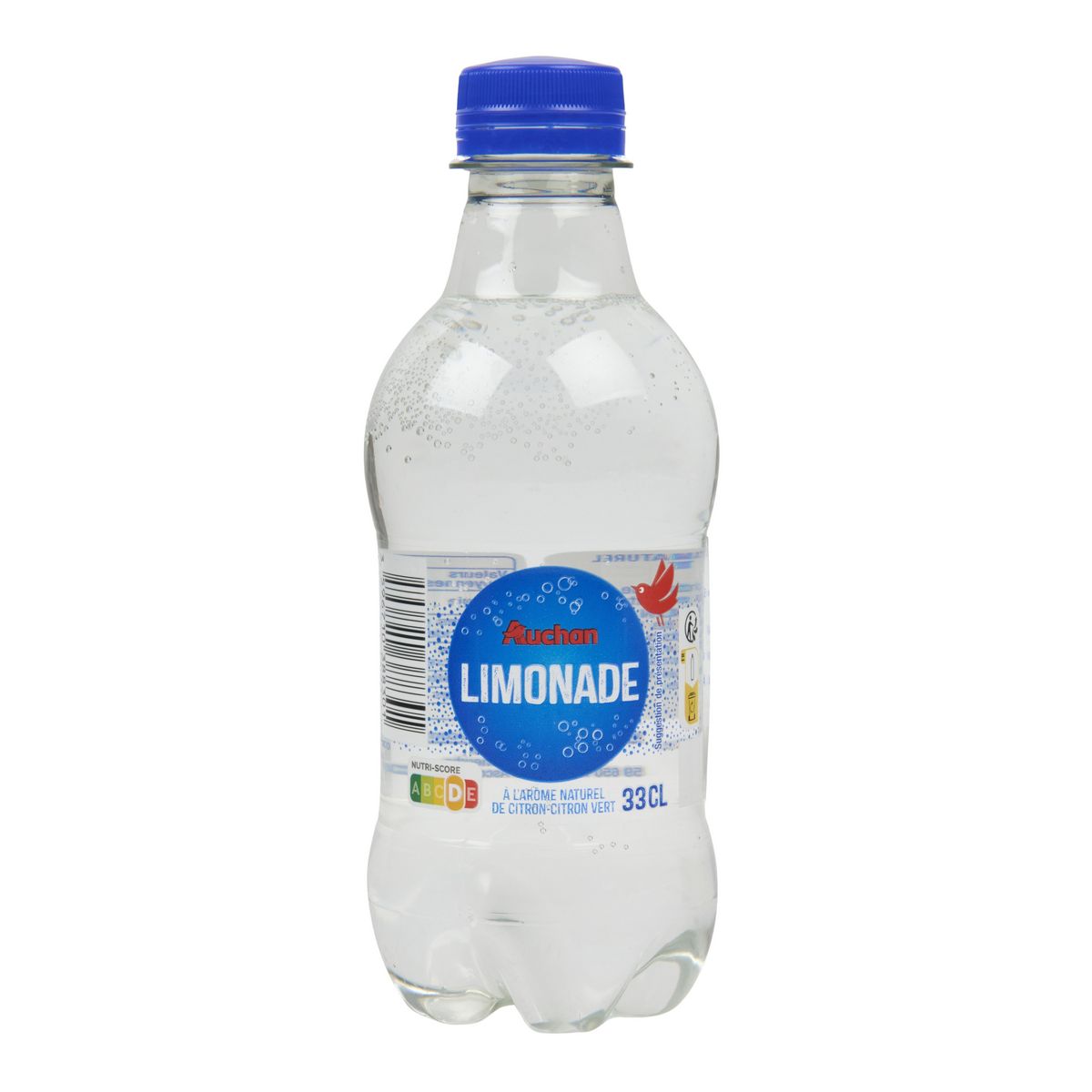AUCHAN Boisson gazeuse à l'arôme naturel d'agrumes bouteille 33cl