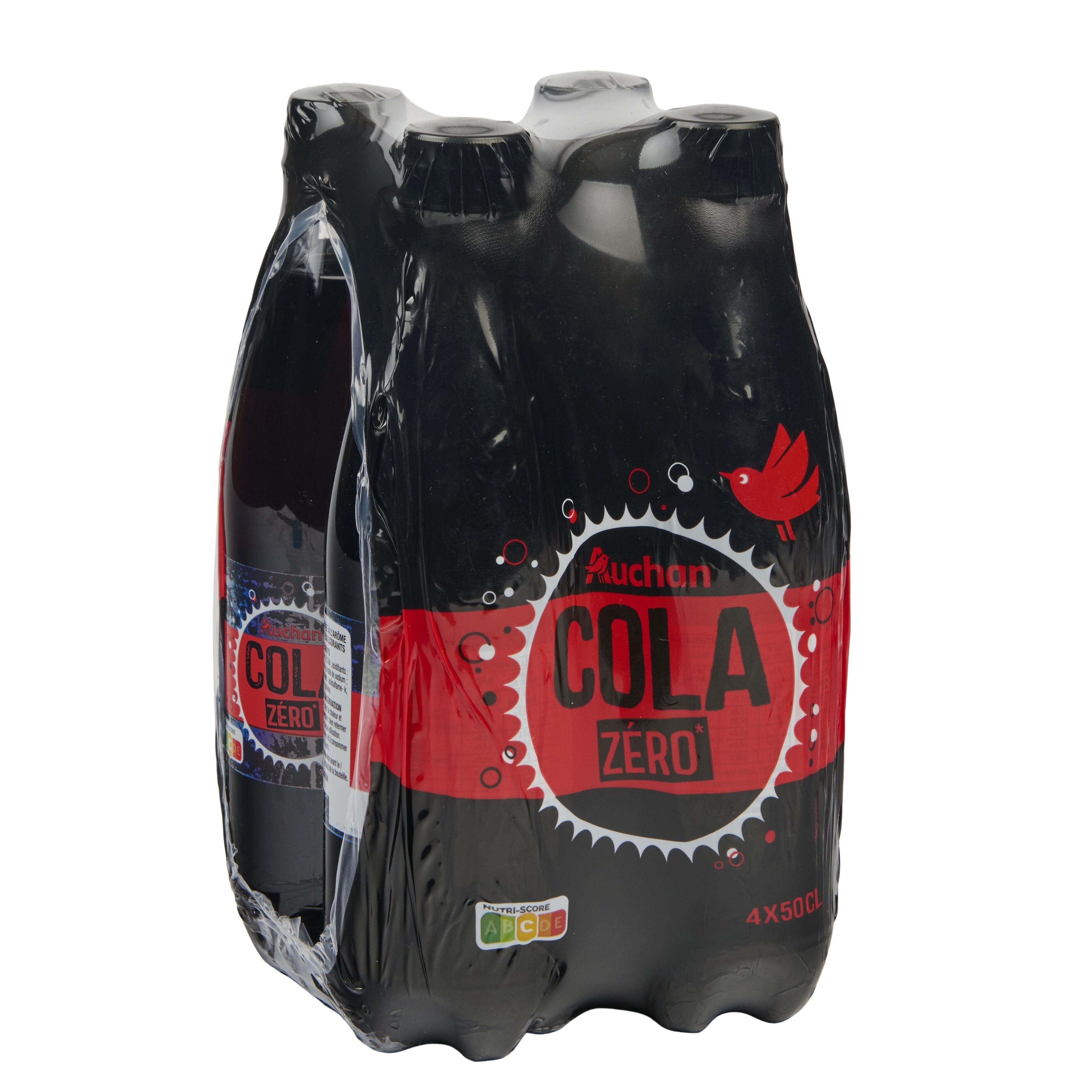 Voir la diapositive 2 : AUCHAN Planet cola boisson gazeuse aux extraits végétaux zéro sucre 4x50cl