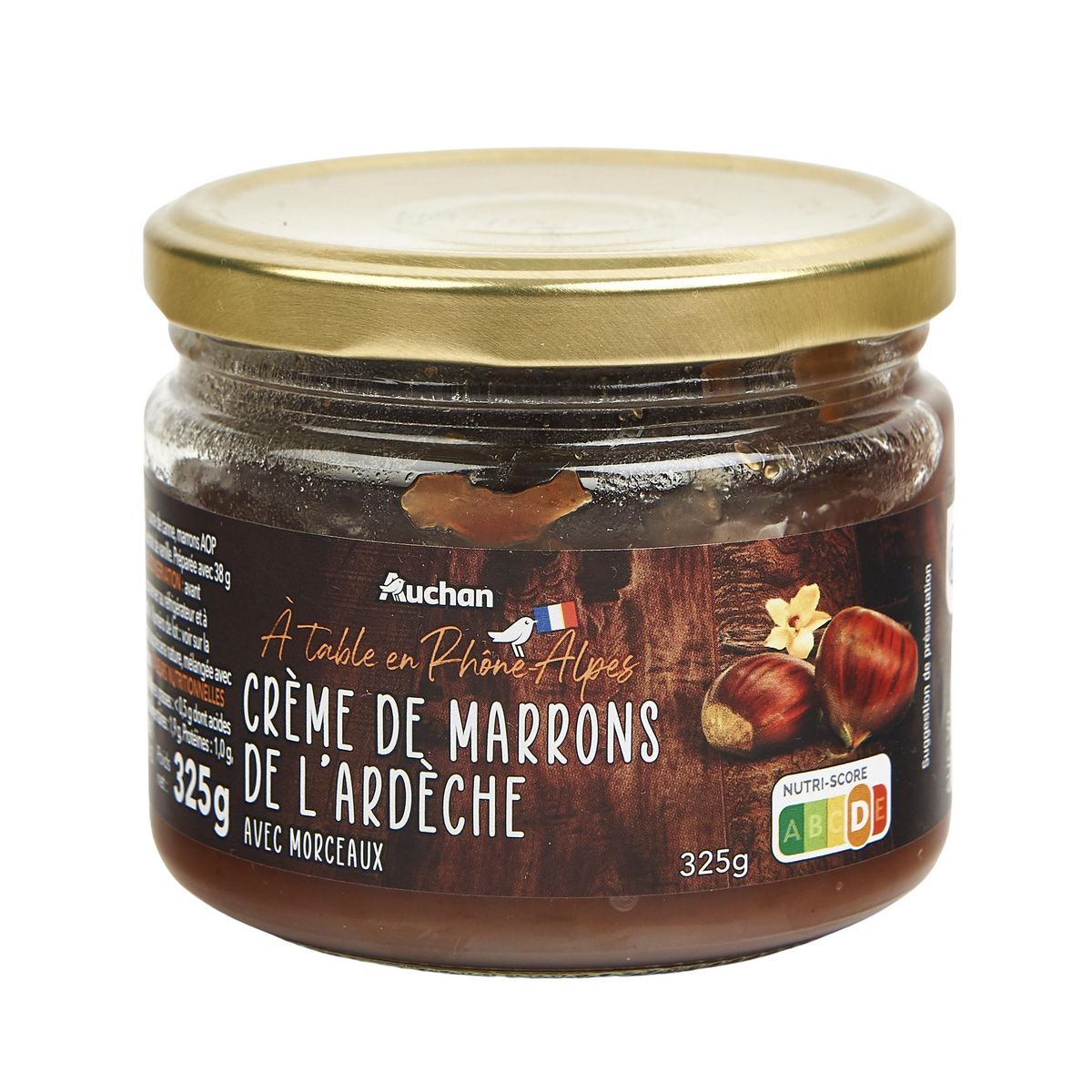 AUCHAN TERROIR Crème de marrons de l'Ardèche au sucre de canne 325g