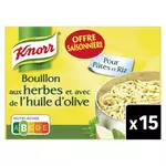 KNORR Bouillon aux herbes et à l'huile d'olive Puget 15 tablettes 150g