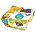 CHARLES & ALICE Spécialité pommes kiwis sans sucres ajoutés 4x97g