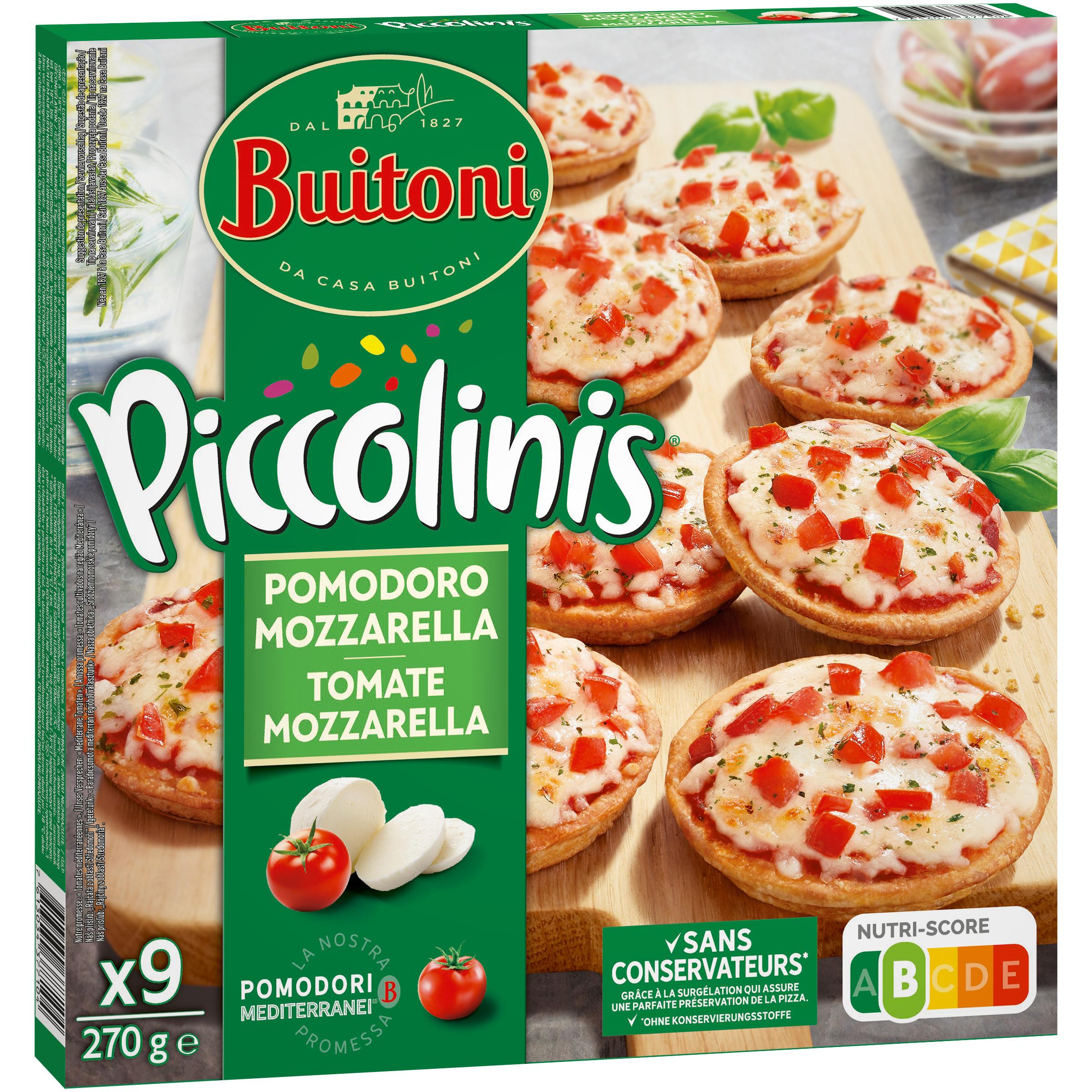 Voir la diapositive 6 : BUITONI Piccolinis - Mini pizza à la tomate et mozzarella 9 pièces 270g