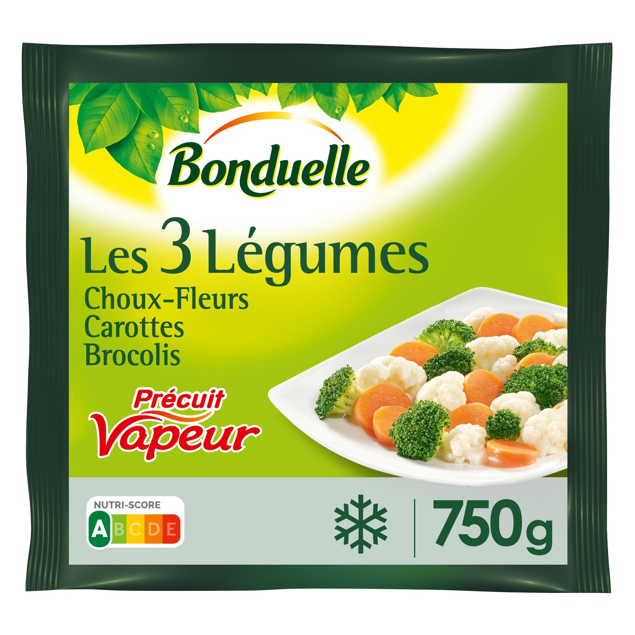 Voir la diapositive 2 : BONDUELLE Choux fleurs carottes et brocolis 5 portions 750g