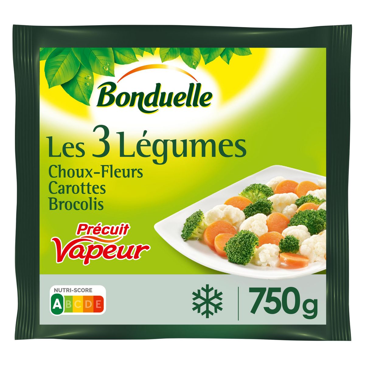 BONDUELLE Choux fleurs carottes et brocolis 5 portions 750g