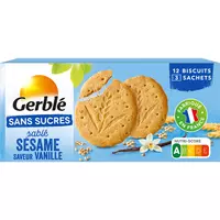 GERBLE Biscuits goûter aux écorces confites sachets fraîcheur 4x5 biscuits  360g pas cher 