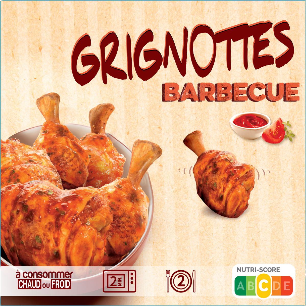 Grignottes poulet barbecue 2 pièces 250g