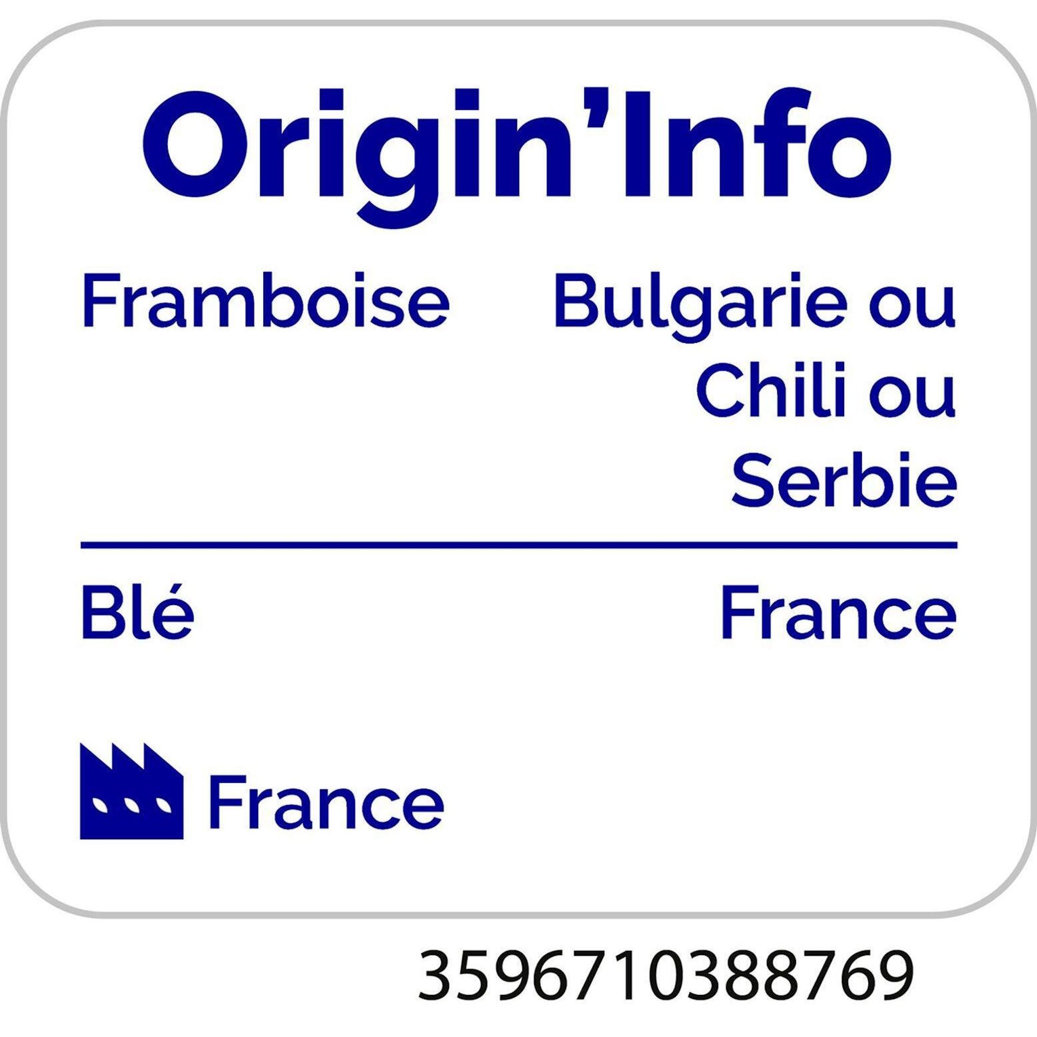 Voir la diapositive 4 : AUCHAN Tarte aux framboises 6 portions 470g