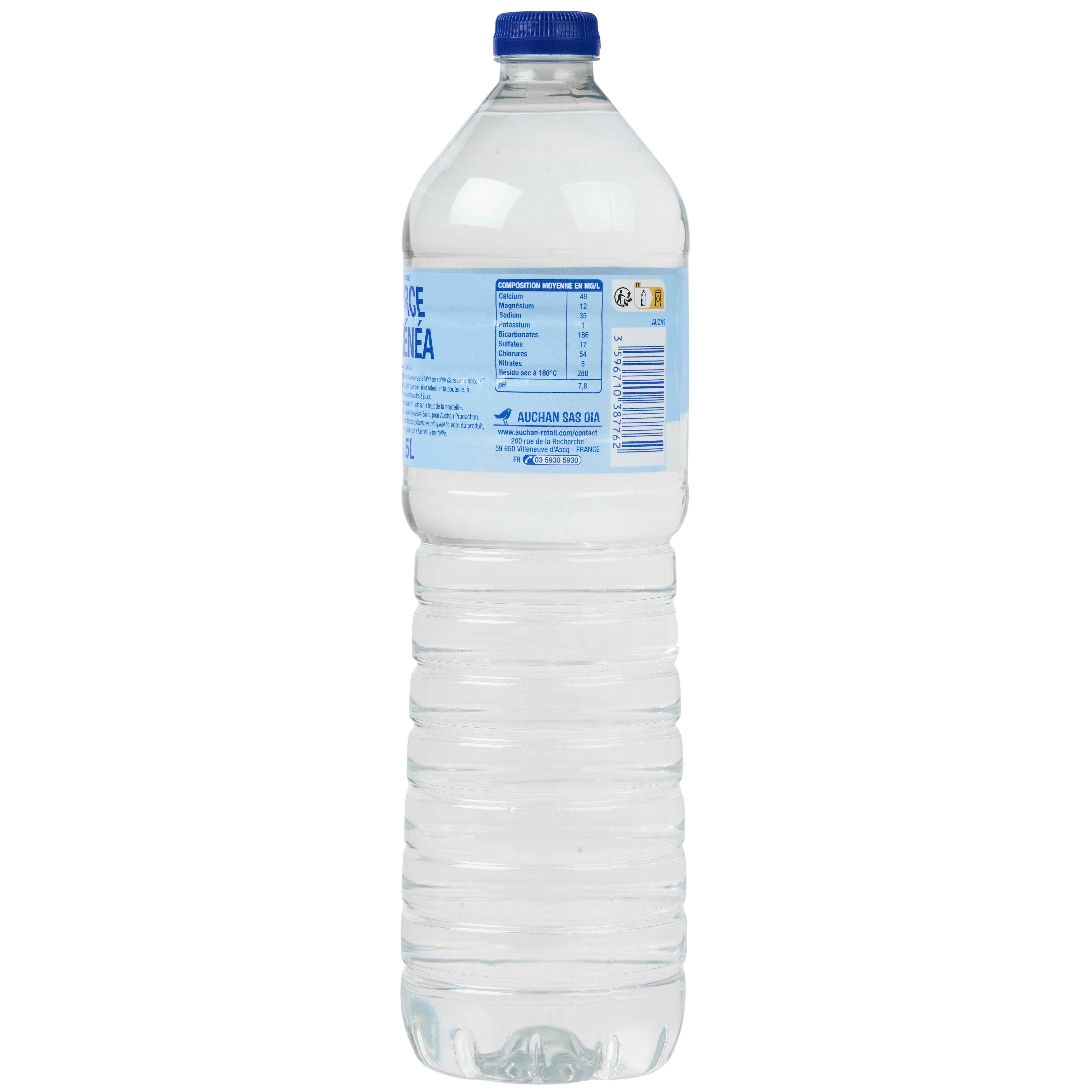 Voir la diapositive 3 : AUCHAN Eau de source de montagne 1,5l