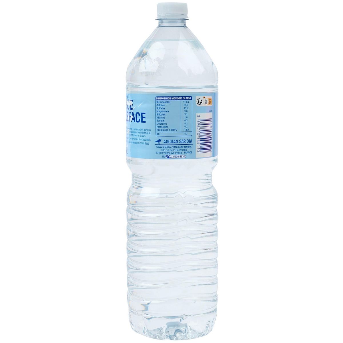 AUCHAN Eau de source de montagne 1,5l