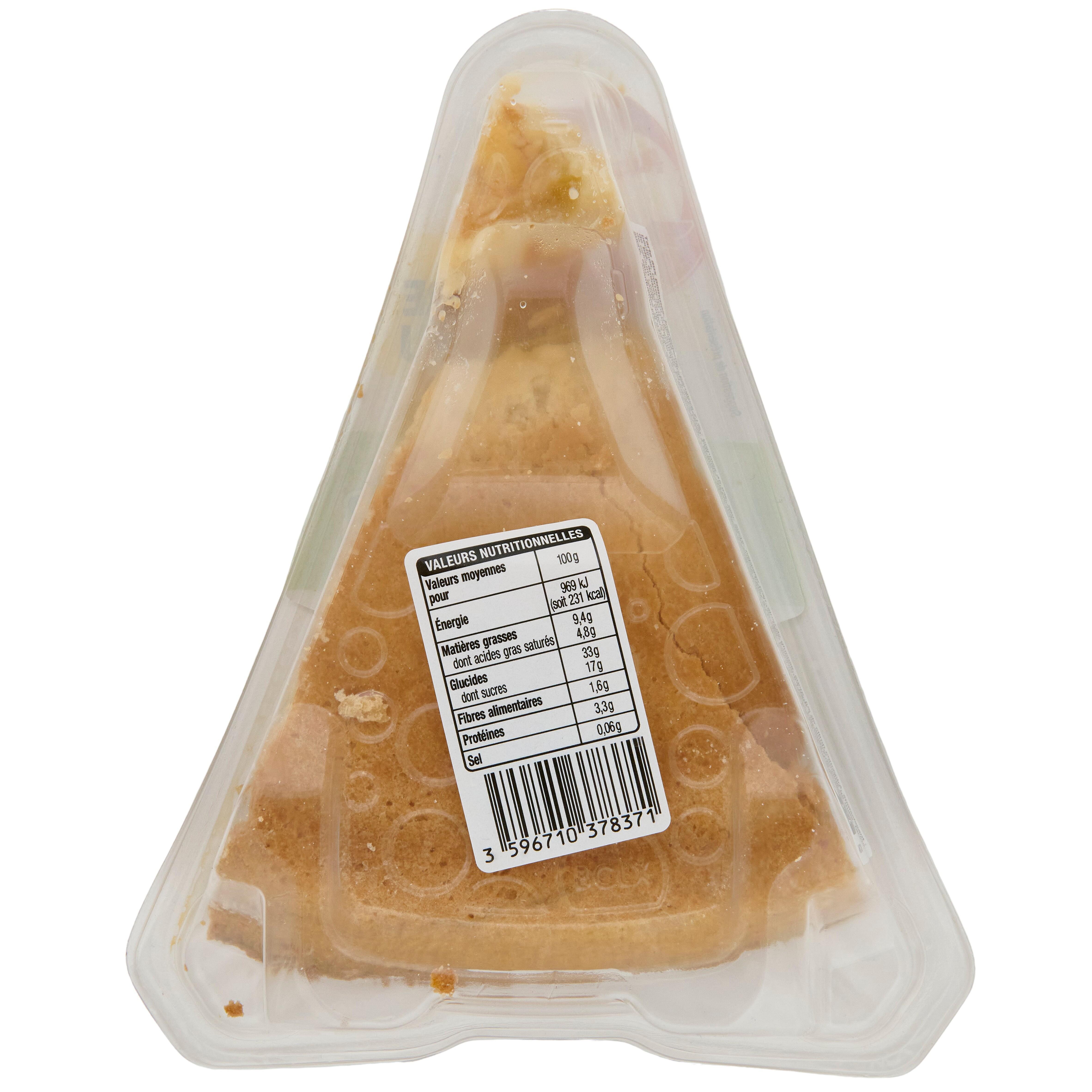 Voir la diapositive 2 : AUCHAN Les desserts tarte normande 1 portion 125g