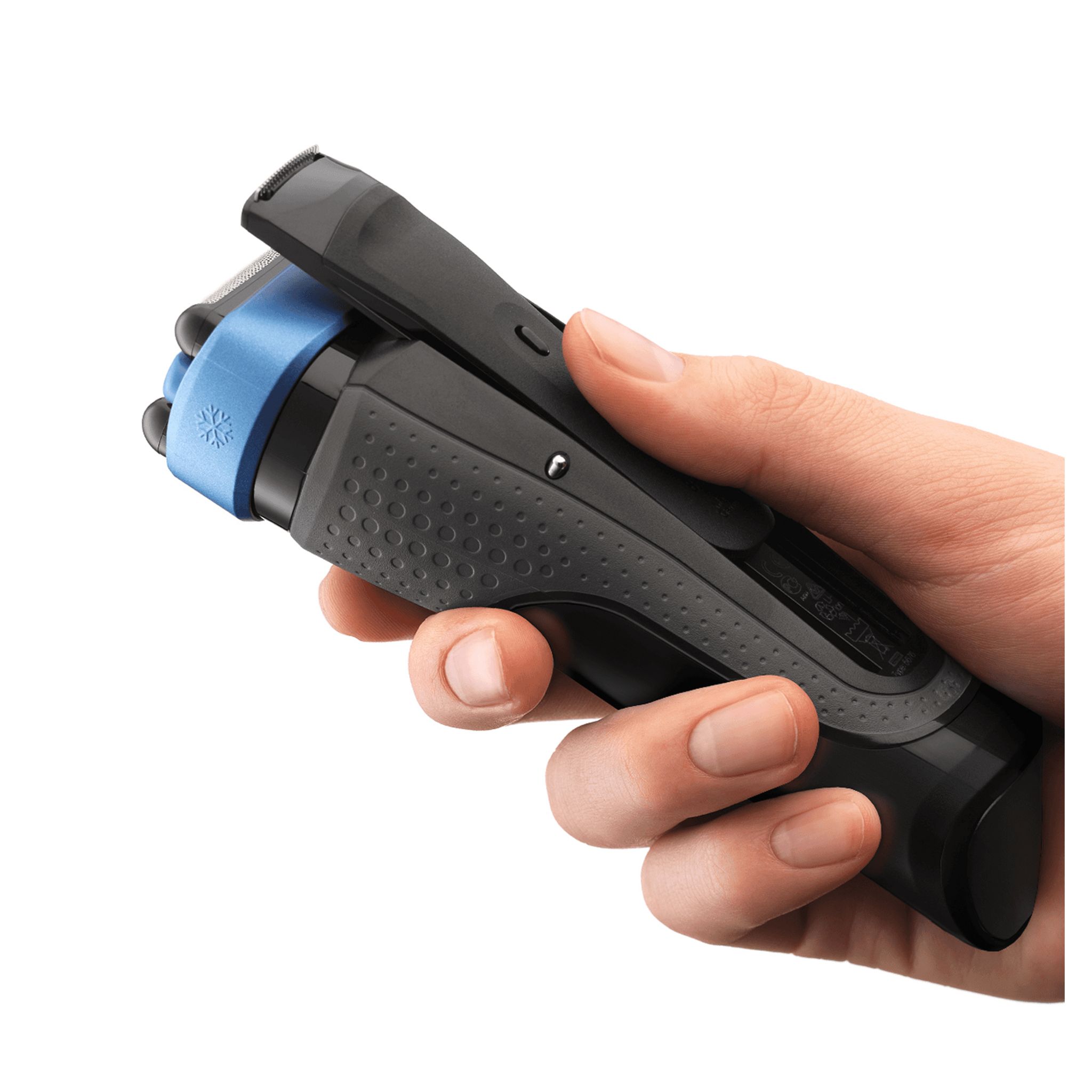 Voir la diapositive 15 : BRAUN Rasoir masculin Braun CoolTec CT2s Bleu et Noir  Autonomie 45 min à grille 100% étanche