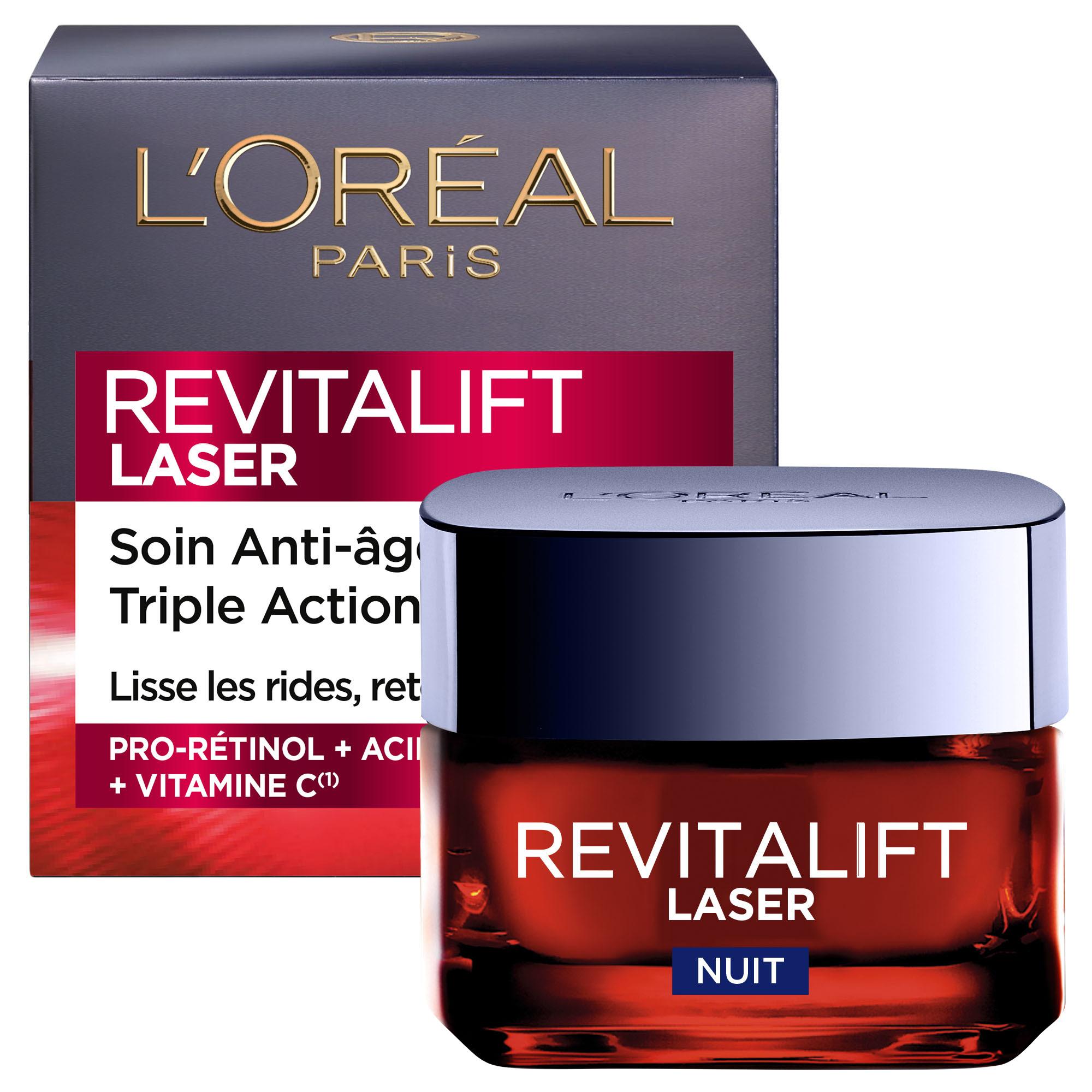 Voir la diapositive 2 : L'OREAL Revitalif Laser X3 Soin anti-âge nuit triple action 50ml