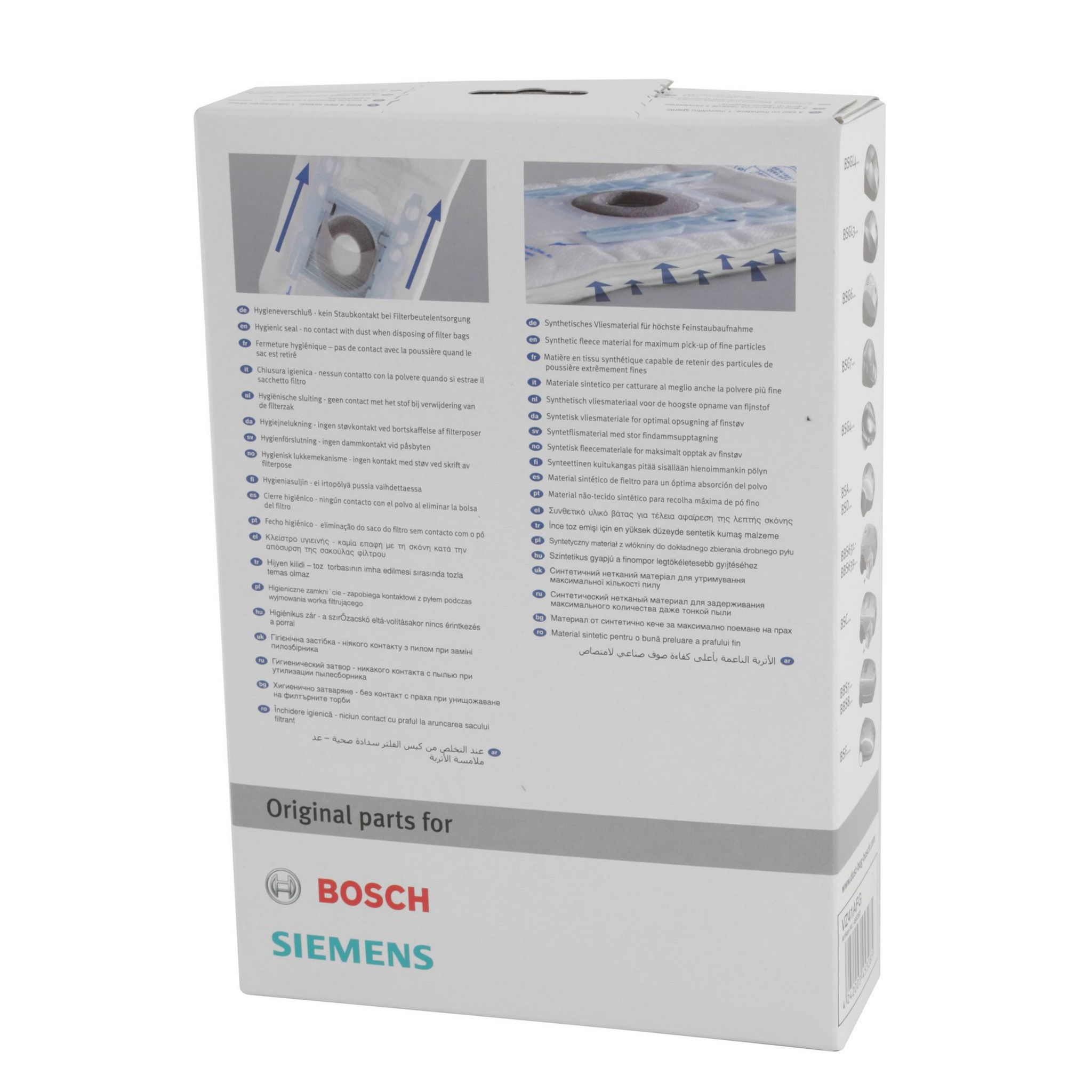 Voir la diapositive 2 : BOSCH Accessoires Entretien B467342 4 Sacs Synthétiques Compatibles Aspirateurs Bosch et Siemens