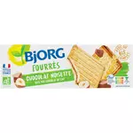 BJORG Biscuits bio fourrés chocolat lait noisette sachets fraîcheur 3x3 biscuits 225g