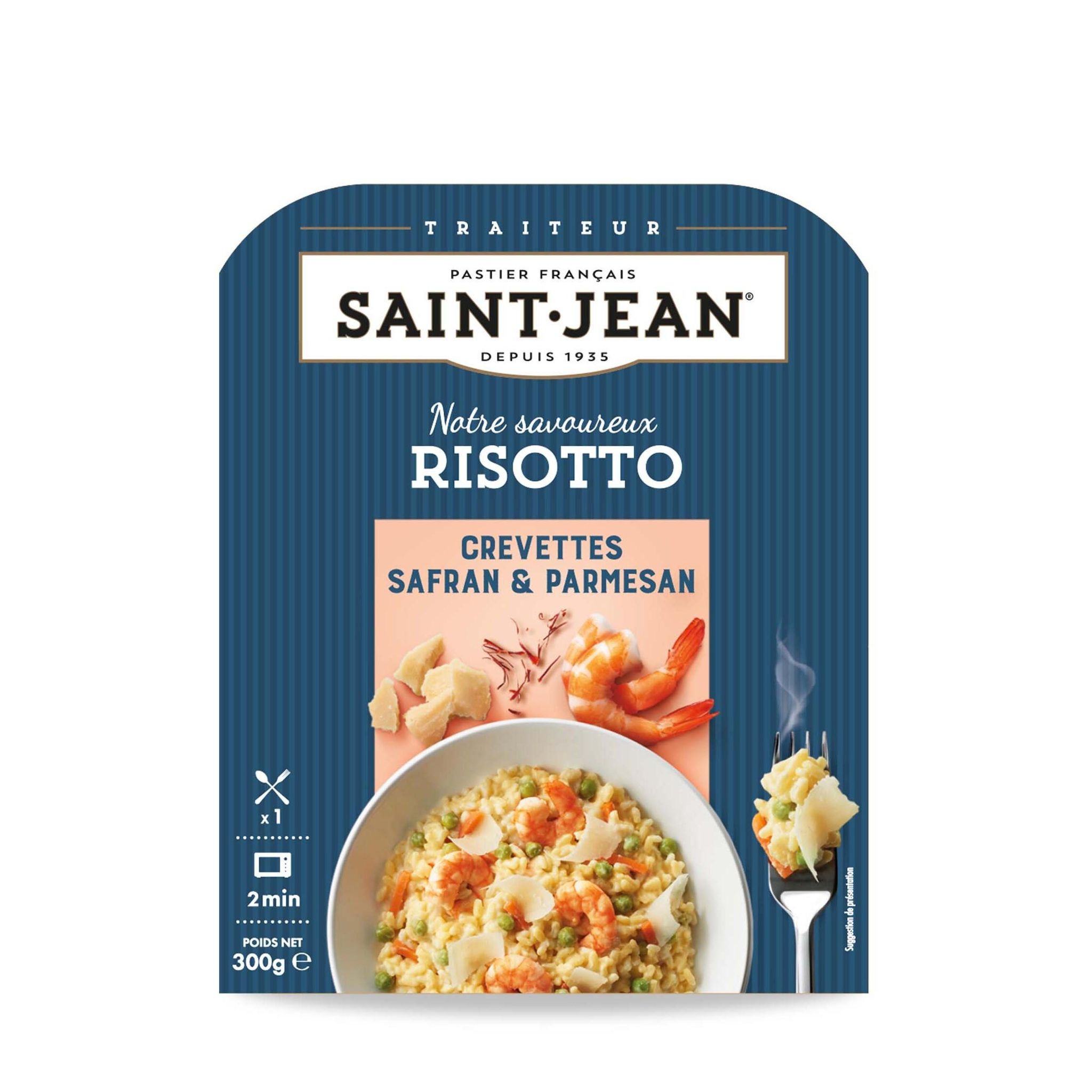 SAINT JEAN Risotto aux crevettes safran et parmesan 1 part 300g